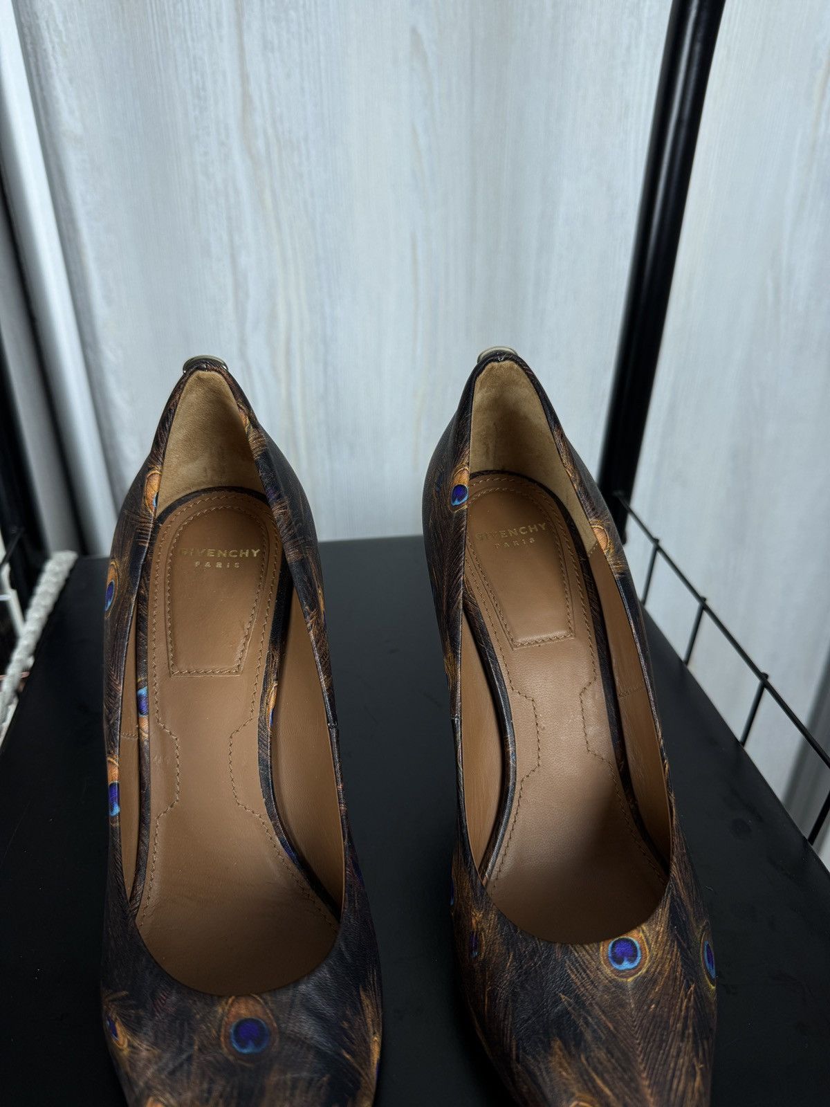 Givenchy Givenchy Paris peacock print leather stilettos heels Size US 6 / IT 36 - 7 Thumbnail