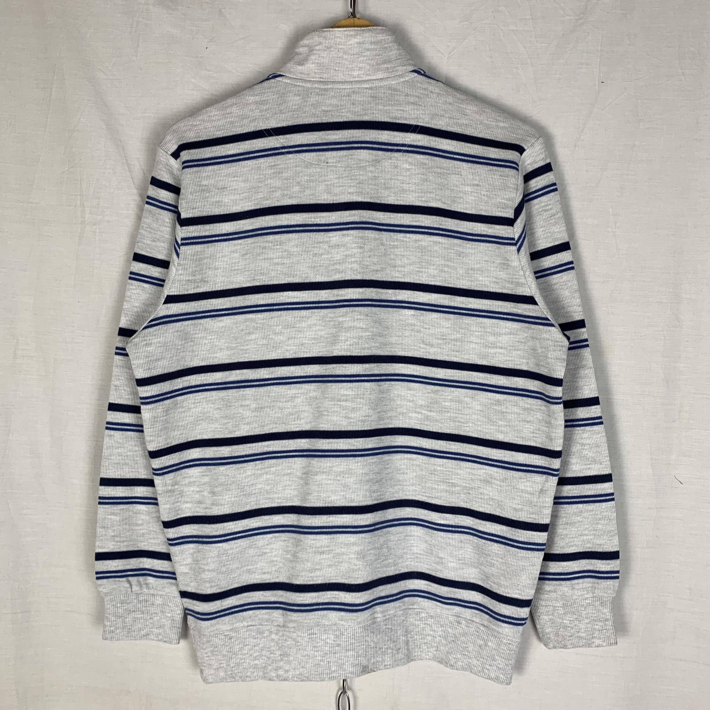 Japanese Brand Vintage Halfzip Stripes Sweatshirt Sweater Size US M / EU 48-50 / 2 - 2 Thumbnail