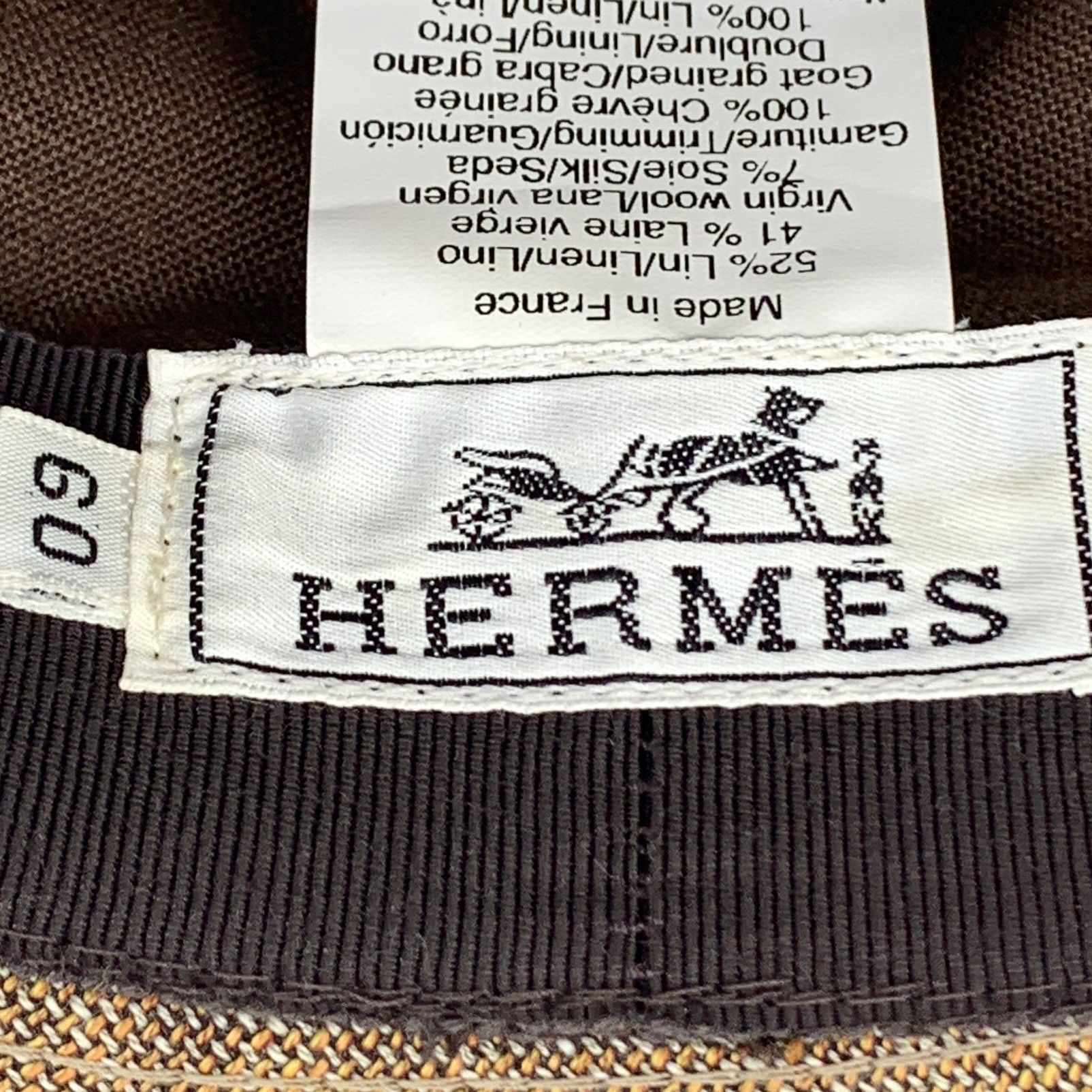 Hermes Hermes Linen Bucket Hat Brown (60 cm) Size ONE SIZE - 7 Thumbnail