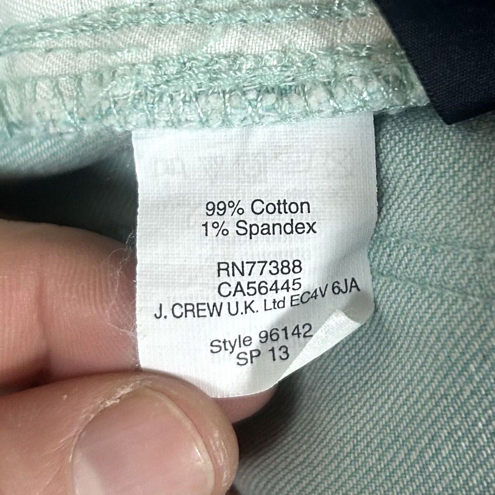 J.Crew J. Crew Toothpick Ankle Jeans Womens 26 Mint Green Mid Rise Stretch Denim Size 26" / US 2 / IT 38 - 5 Thumbnail