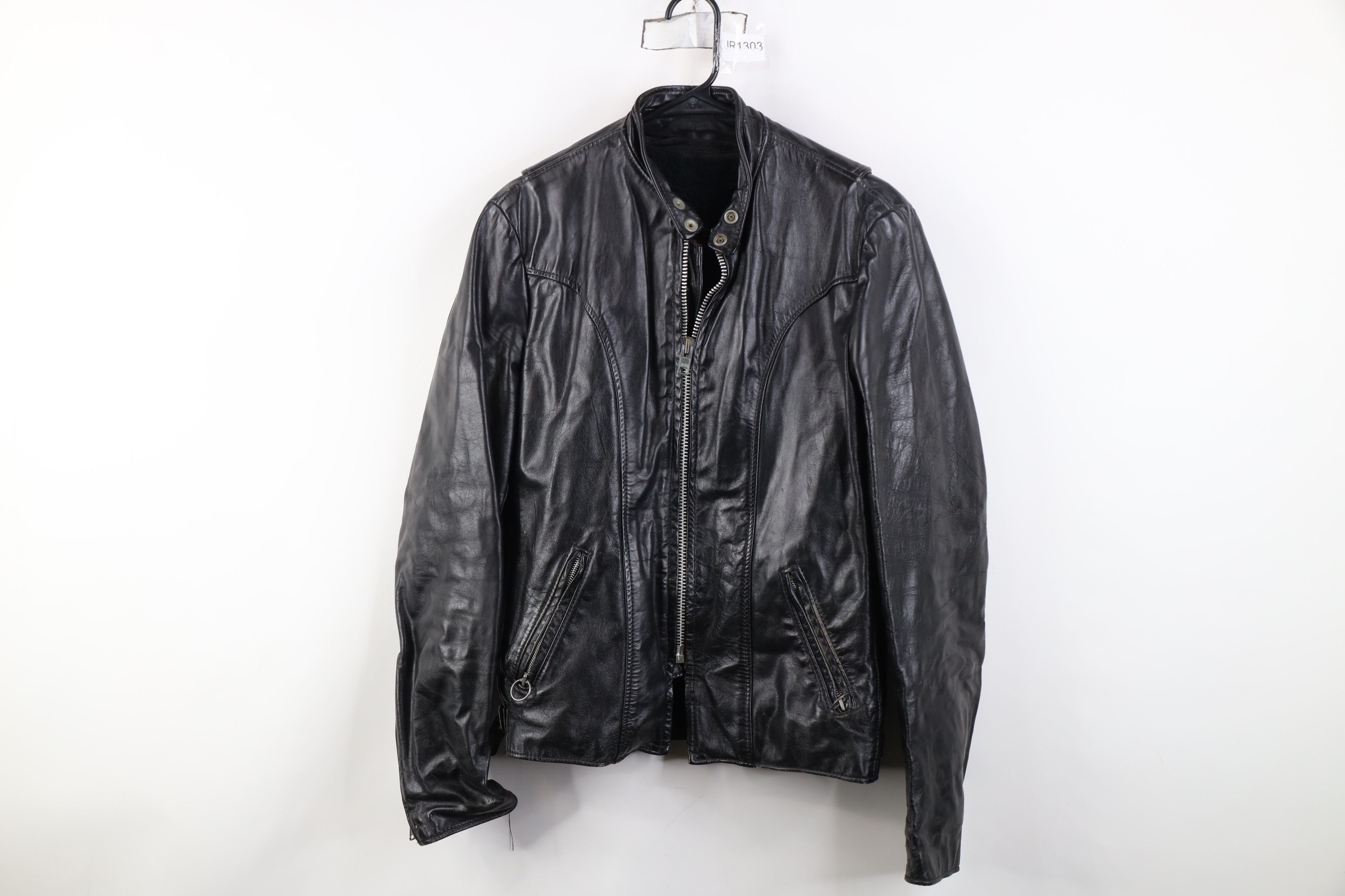 Vintage Vintage 60s 70s Leather Buckle Back Cafe Racer Jacket USA Size US L / EU 52-54 / 3 - 1 Thumbnail