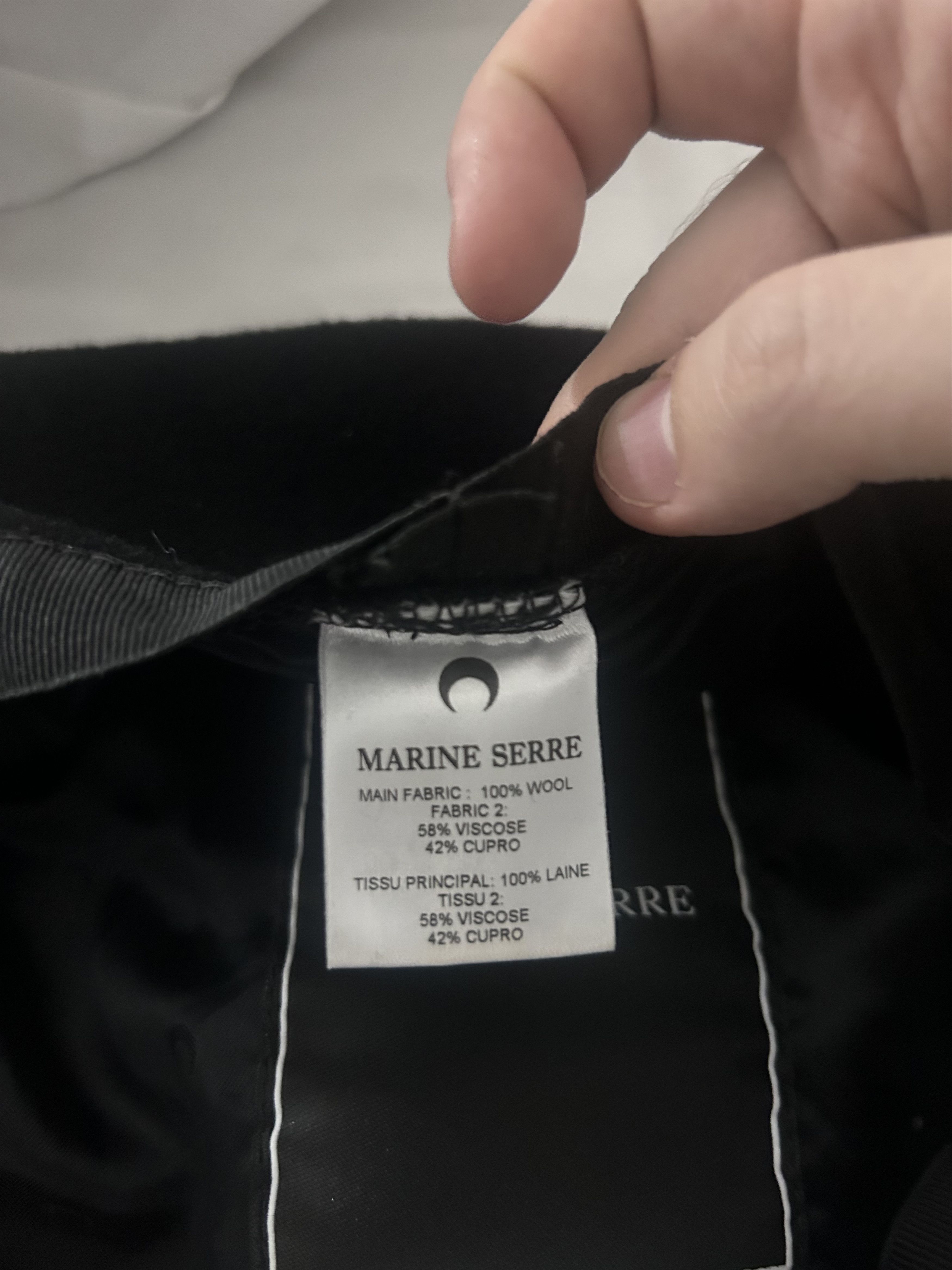 Marine Serre Marine Serre Black Embroidered Beret Size ONE SIZE - 4 Thumbnail