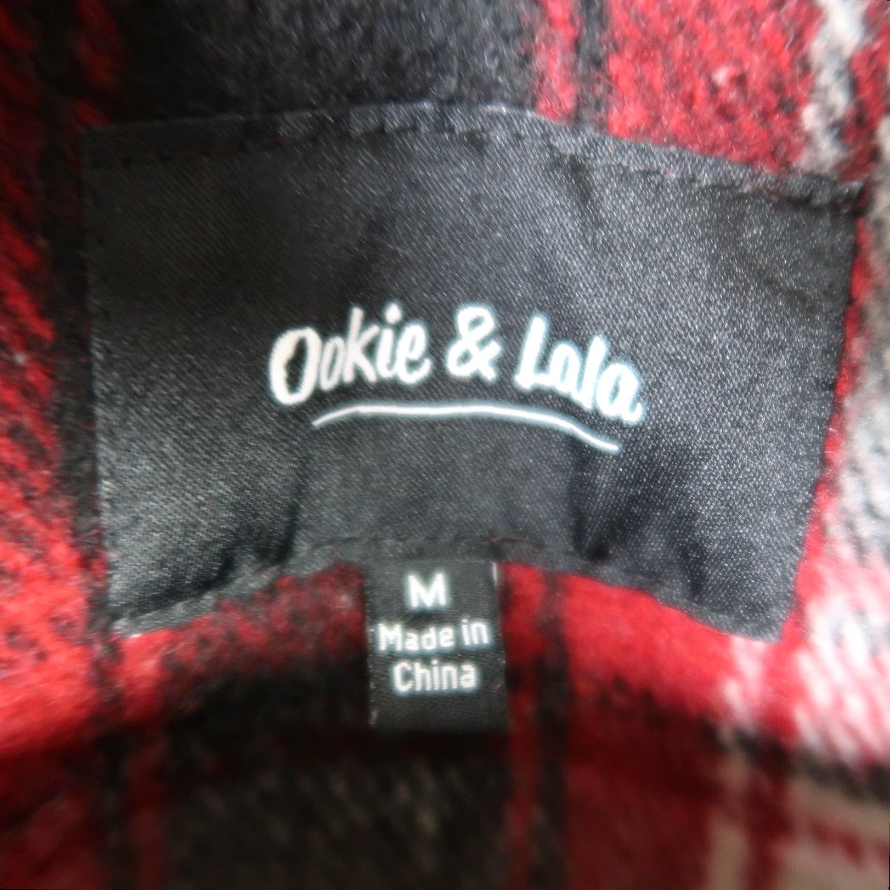 Vintage Ookie & LaLa red white and black plaid flannel shacket M Jacket Women Regular Navy? Size M / US 6-8 / IT 42-44 - 4 Thumbnail