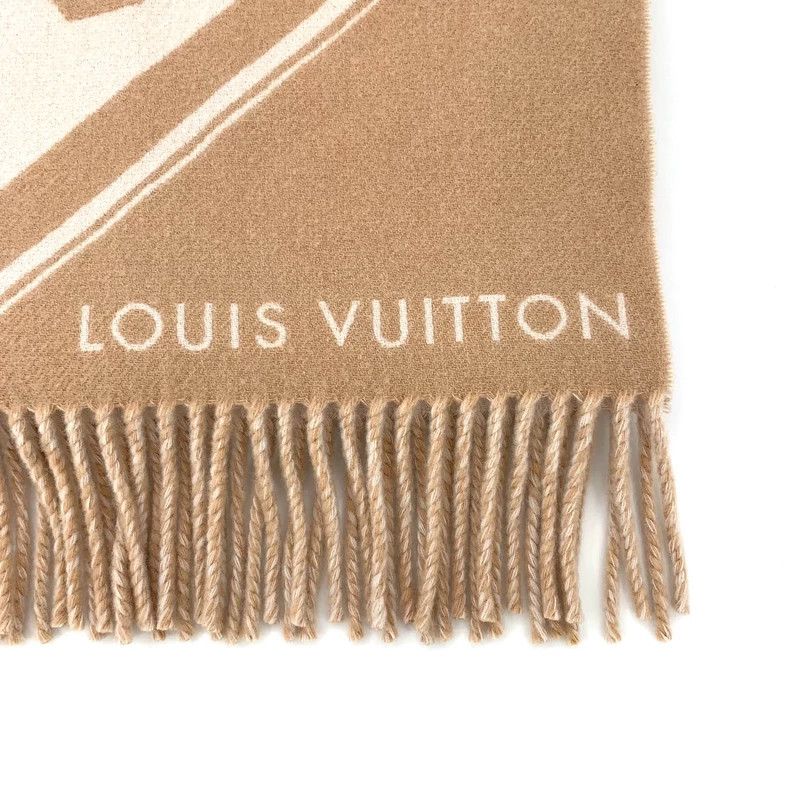 Louis Vuitton Louis Vuitton Light brown logo monogrammed wool fringe sca Size ONE SIZE - 4 Thumbnail