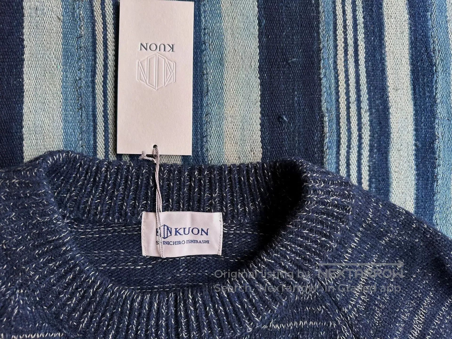 KUON kuon zig-zag sweater in navy blue. Size US S / EU 44-46 / 1 - 4 Thumbnail