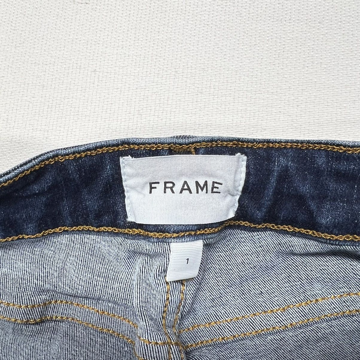 Frame Frame Jeans Blue Le One Skinny Denim Stretch Dark Kodak Wash Size 24" / US 00 / IT 34 - 7 Thumbnail