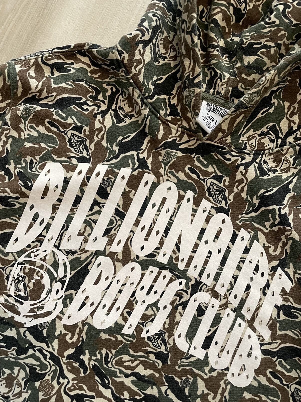 Billionaire Boys Club Billionaire Boys Club Camo Arch Logo Pullover Hoodie Sz L Size US L / EU 52-54 / 3 - 3 Thumbnail
