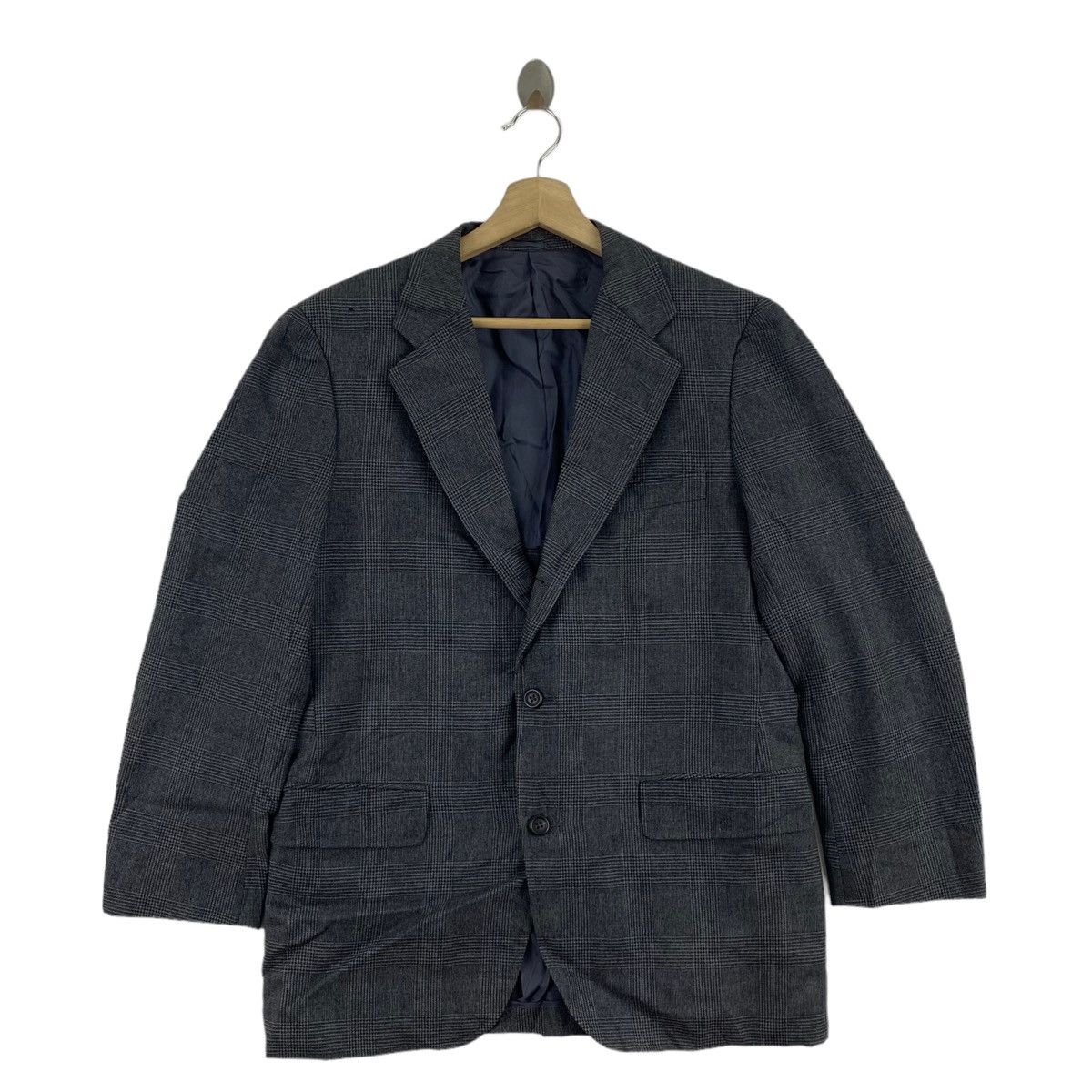 J. Press Vintage J.PRESS New York Checkred Design Grey Blazer Coat Size US M / EU 48-50 / 2 - 1 Thumbnail