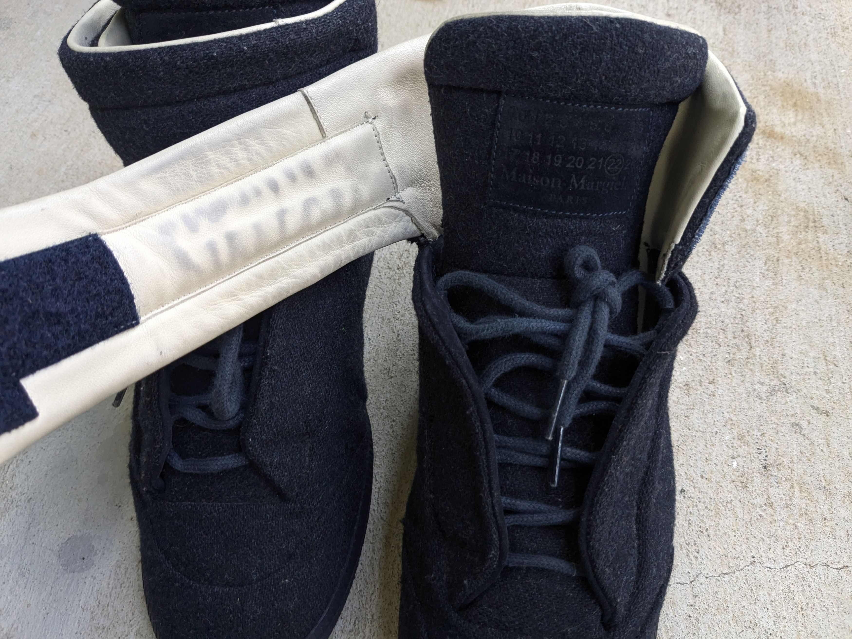 Maison Margiela Maison Margiela Future Navy Blue Wool 9 42 High Tops Size US 9 / EU 42 - 5 Thumbnail