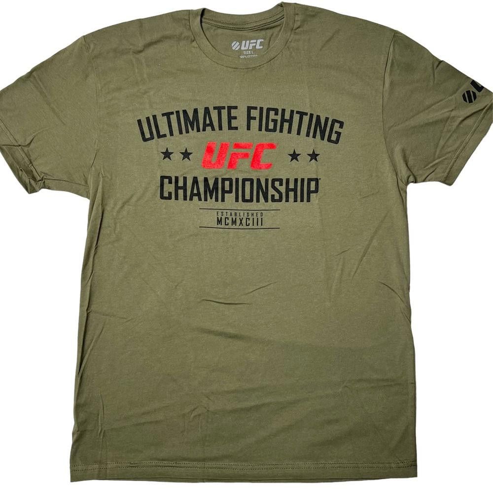 UFC NWT 3X UFC MCMXCII Graphic T-Shirt Military Green Crewneck Size US XXL / EU 58 / 5 - 1 Thumbnail