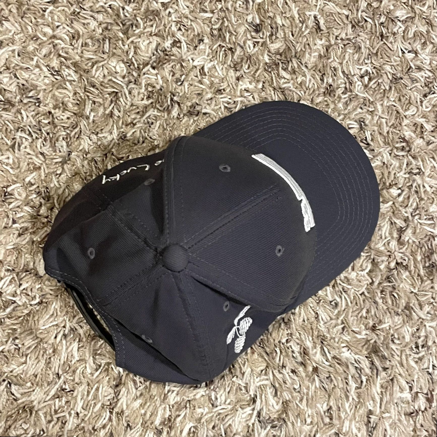 Vintage Black Clover Hat Snap Back One Size Grey American Flag Live Lucky Baseball Mens Size ONE SIZE - 7 Thumbnail
