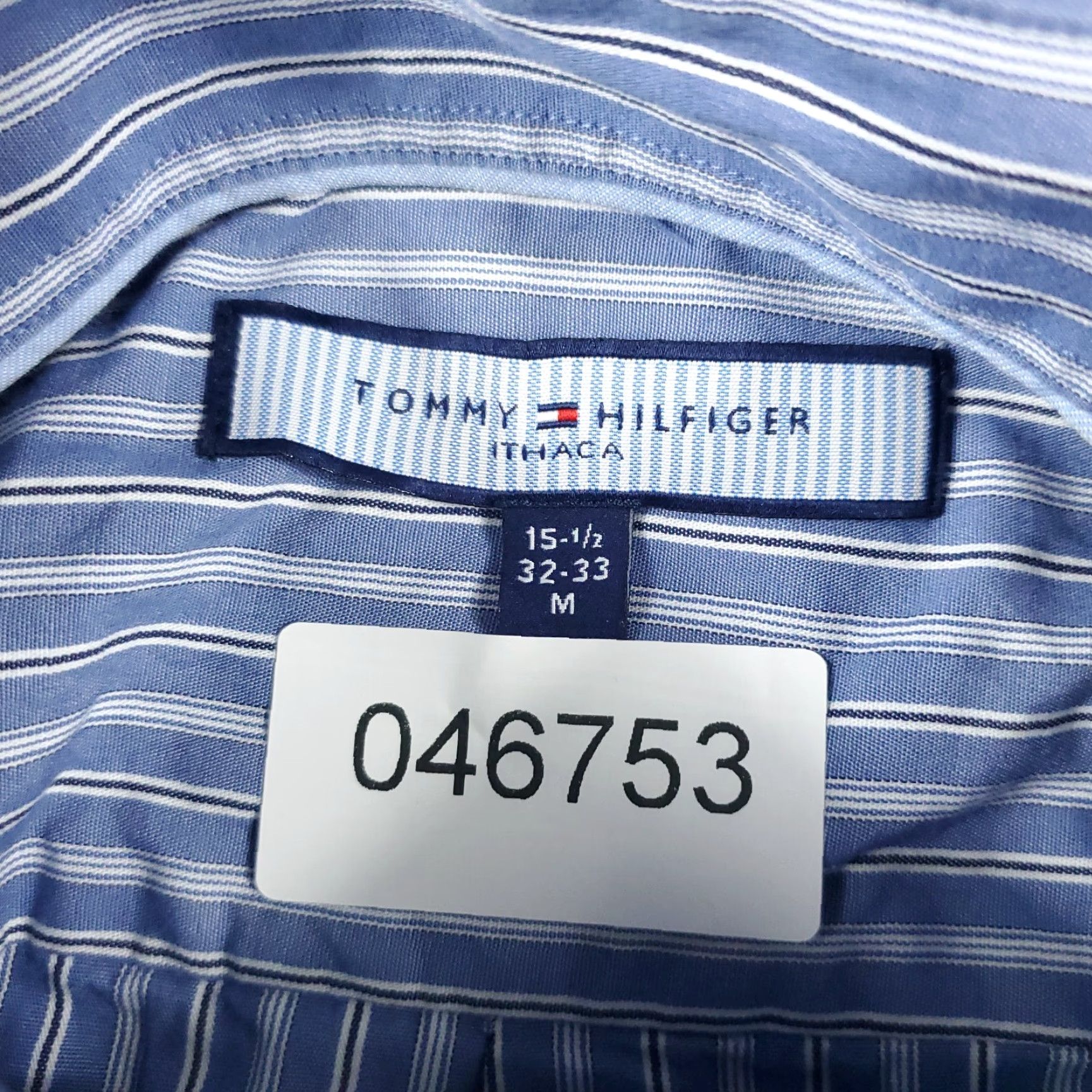 Tommy Hilfiger Tommy Hilfiger Shirt Mens Medium Blue Striped Button-Up Long Sleeve Cotton, Casual Workwear Regular Logo Size US M / EU 48-50 / 2 - 8 Thumbnail