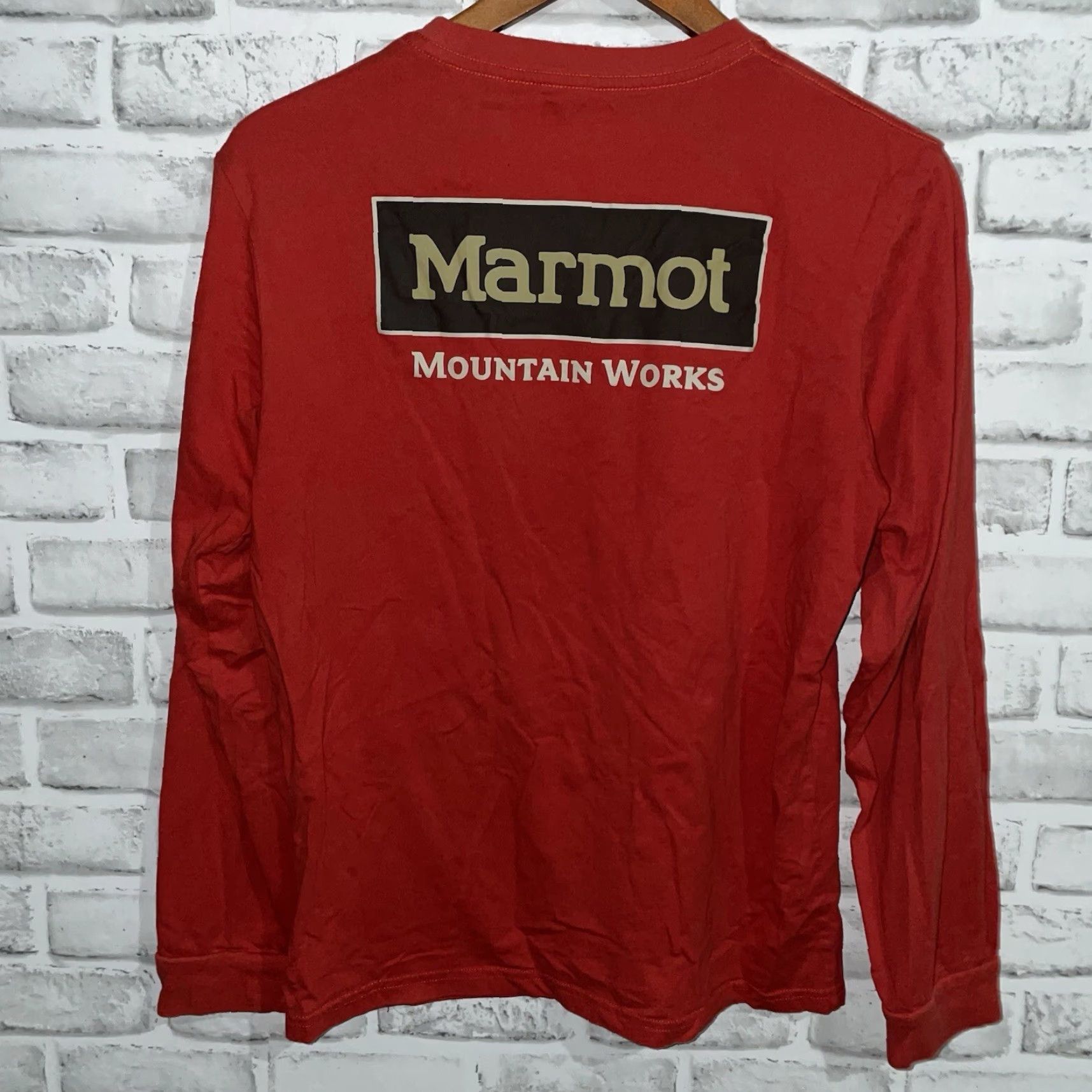 Marmot Marmot Mountain Works Graphic Long Sleeve Red Shirt Mens Size S Size US S / EU 44-46 / 1 - 2 Thumbnail