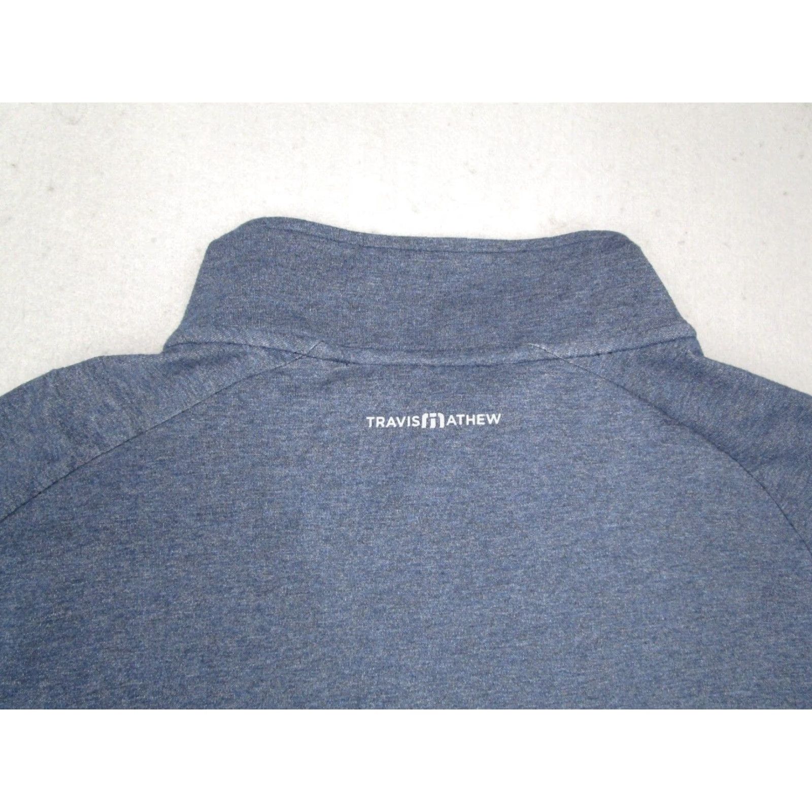 TravisMathew Travis Mathew Mens 2XL 1/4 Zip Blue Pullover Sweater Golf PASEA HOTEL Embroidered Pocket Logo Casual Travel All Seasons Cotton Blend Polyester Blend Size US XXL / EU 58 / 5 - 5 Thumbnail