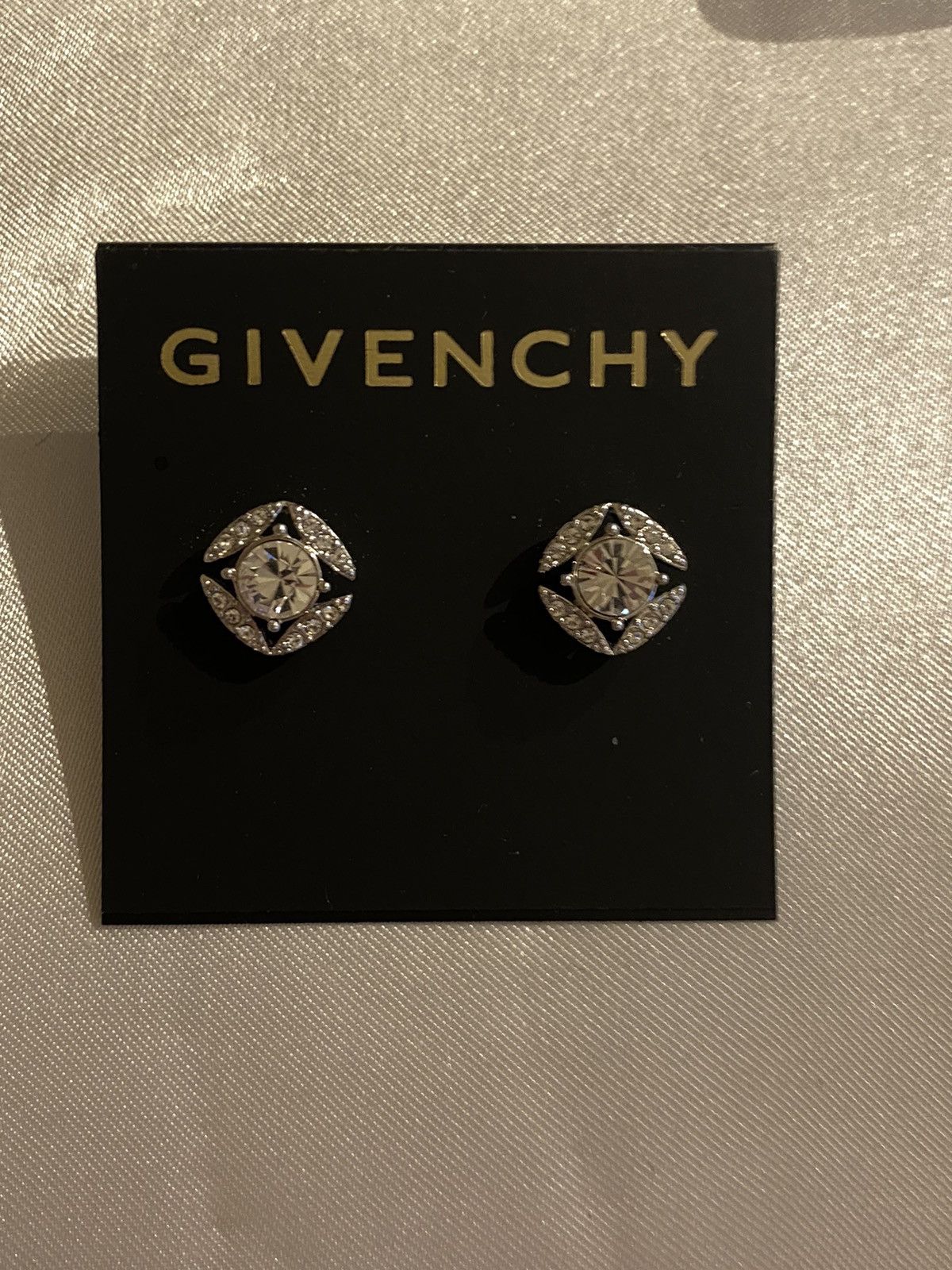 image of Givenchy Iced Out Earrings in Crystal, Women's