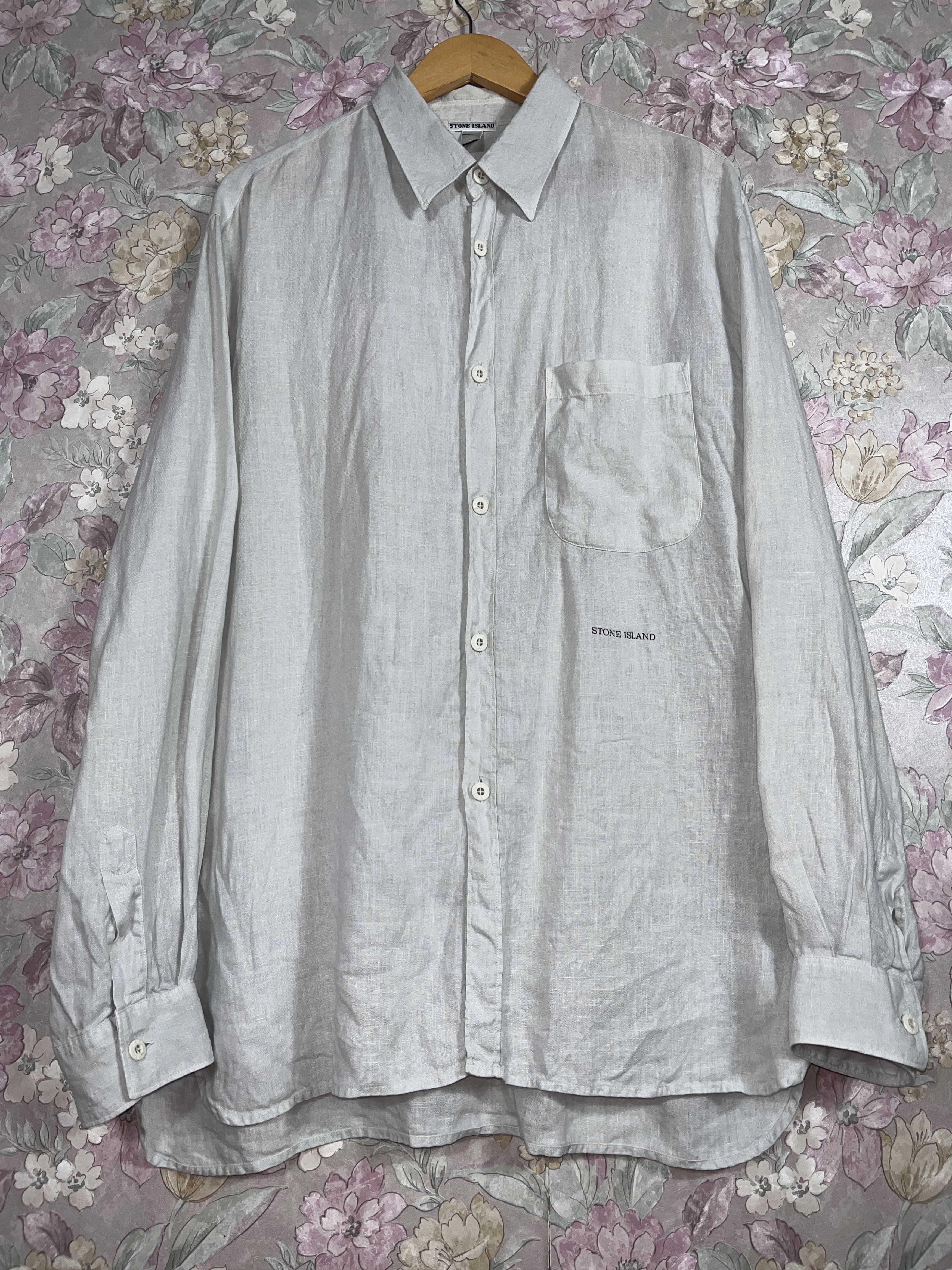 Stone Island Stone Island C.P vintage Linen button up casual shirt Size US L / EU 52-54 / 3 - 1 Thumbnail