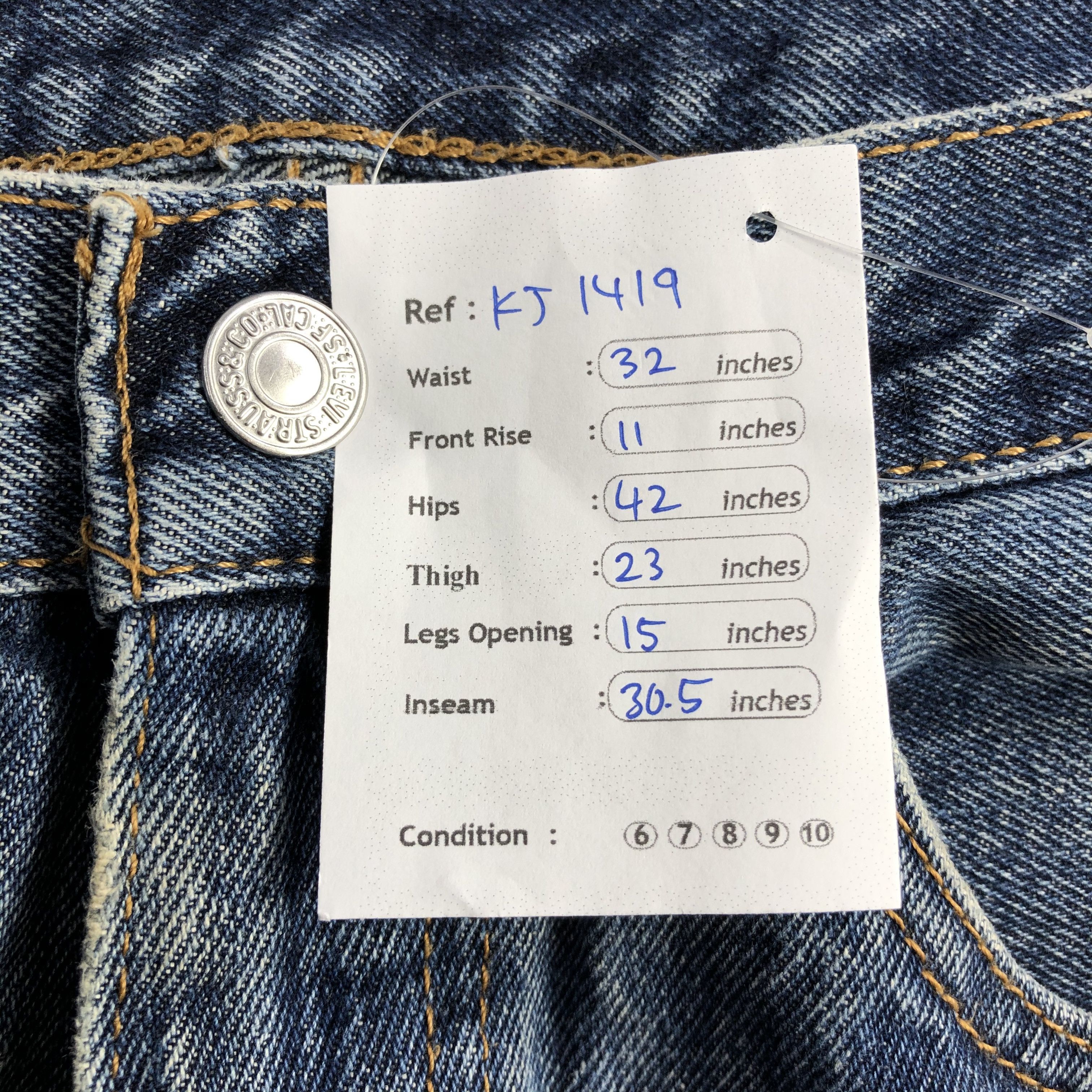 Levi's Vintage Levi's 505 Jeans Faded Blue Denim KJ1419 Size US 31 - 13 Thumbnail