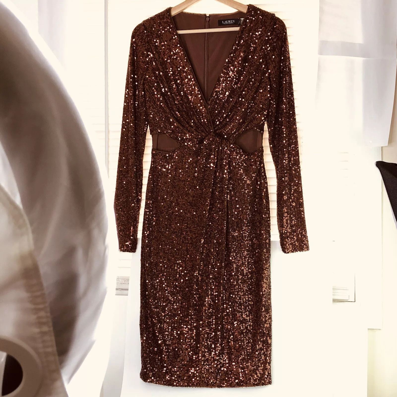 Ralph Lauren Ralph Lauren Sequinned Sheath Dress Size 4 Side-Cutout Size S / US 4 / IT 40 - 10 Thumbnail