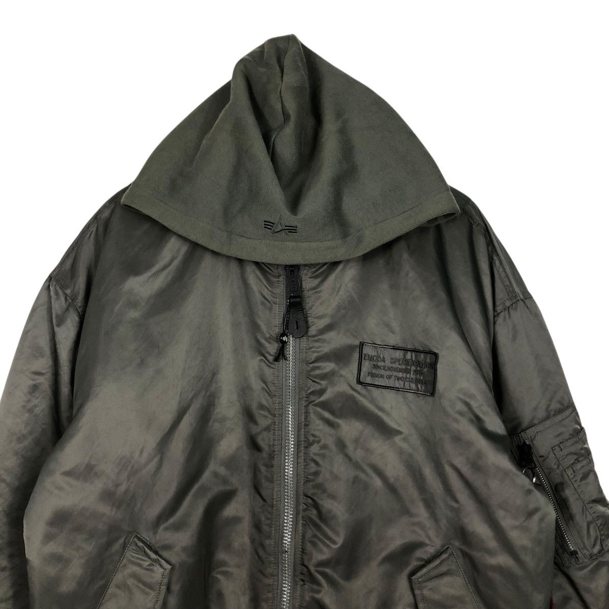 Alpha Industries 🔥VINTAGE REVERSIBLE BOMBER JACKET ALPHA INDUSTRIES BIG LOGO Size US L / EU 52-54 / 3 - 18 Thumbnail