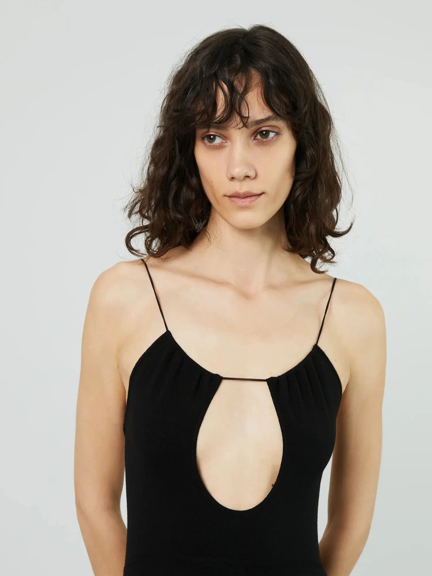 Saint Laurent Paris o1s1wg111024 Long Dress in Wool in Black Size XS / US 0-2 / IT 36-38 - 5 Thumbnail