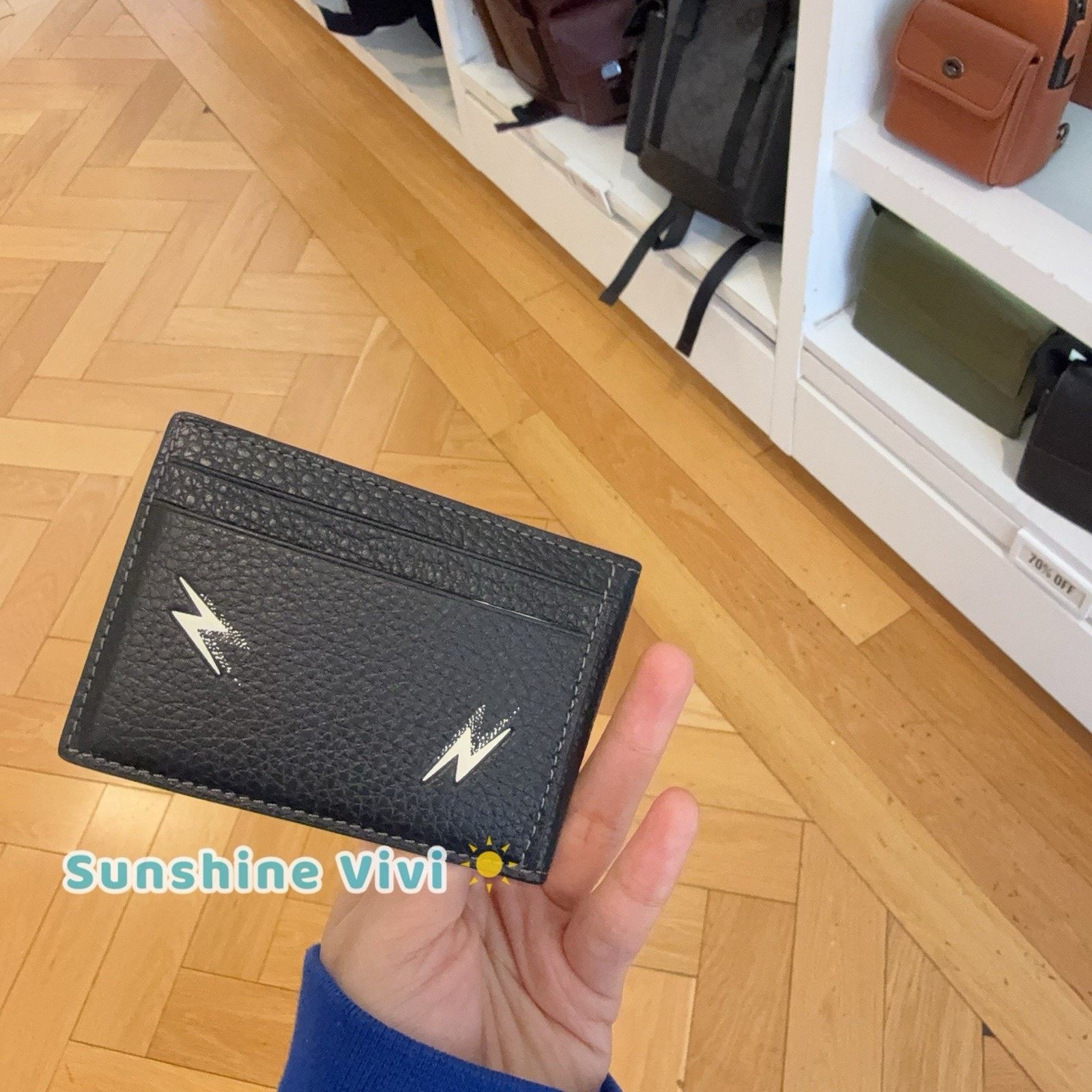 Coach NWT COACH Compact Billfold With Lightning Bolt CDC94 black Size ONE SIZE - 5 Thumbnail