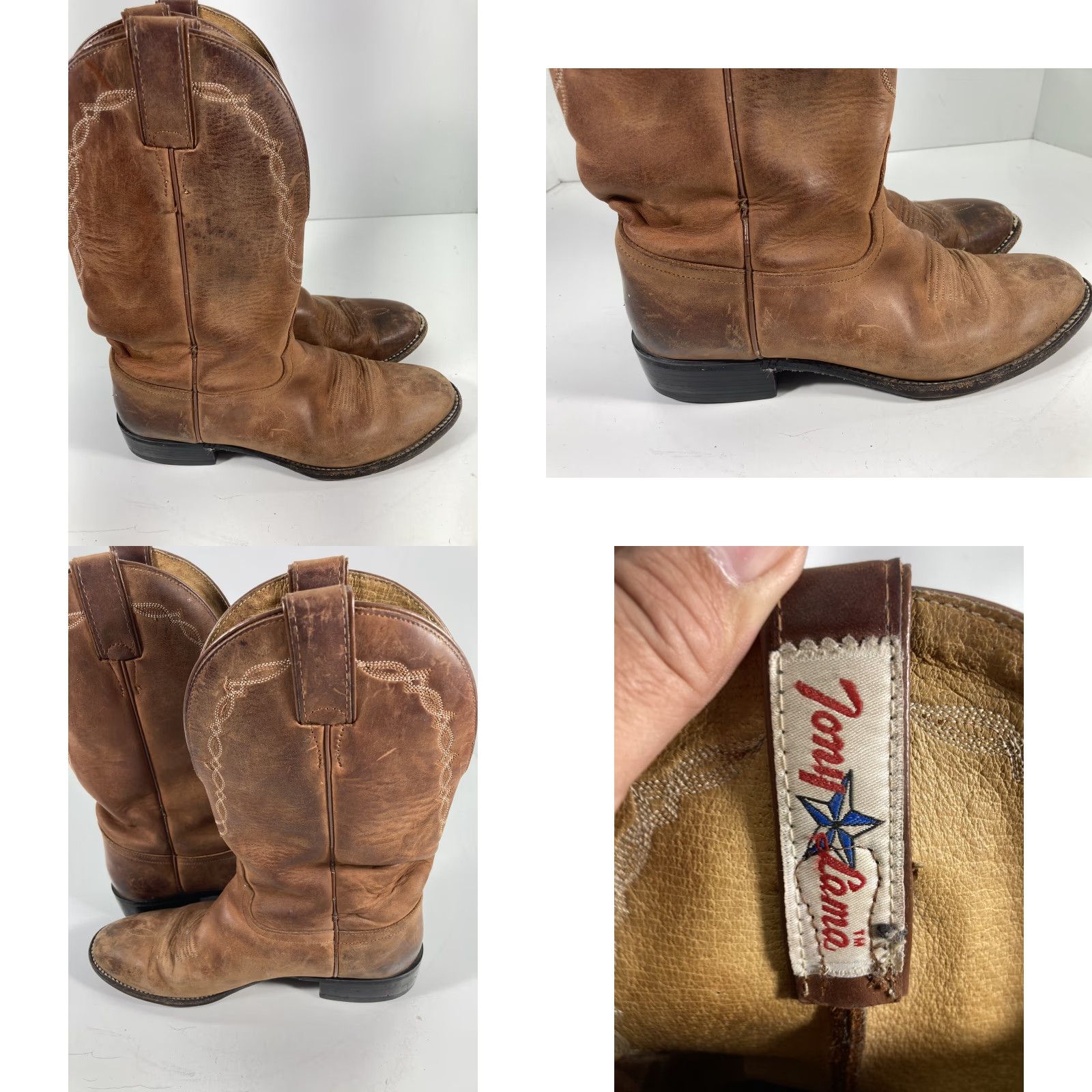 Tony Lama Tony Lama Boots Women 7.5 B Brown Leather 12 Inch Western Rodeo Style 1750 Boots Women Brown Leather 12 Inch Western Rodeo Tony Lama Size US 8 / IT 38 - 8 Thumbnail