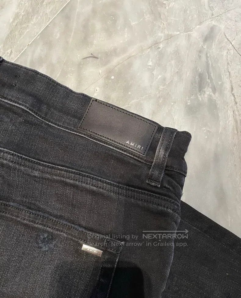 Amiri Amiri Classic Phantom Black and Red Patchwork Jeans Size 3 Size US 33 - 3 Thumbnail