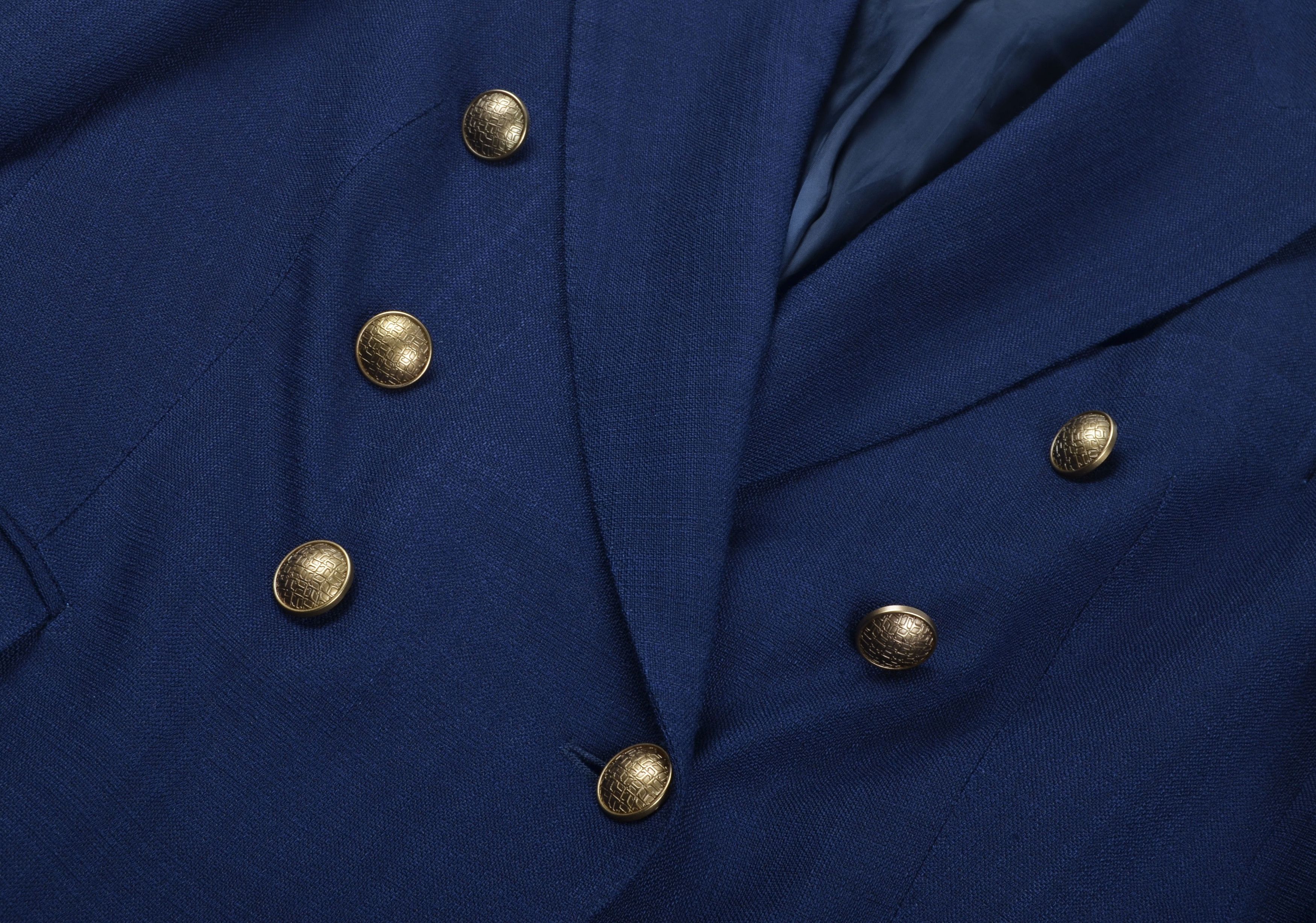 Tagliatore Tagliatore Double Breasted Blue Gold Buttons Blazer Jacket Size M / US 6-8 / IT 42-44 - 8 Thumbnail