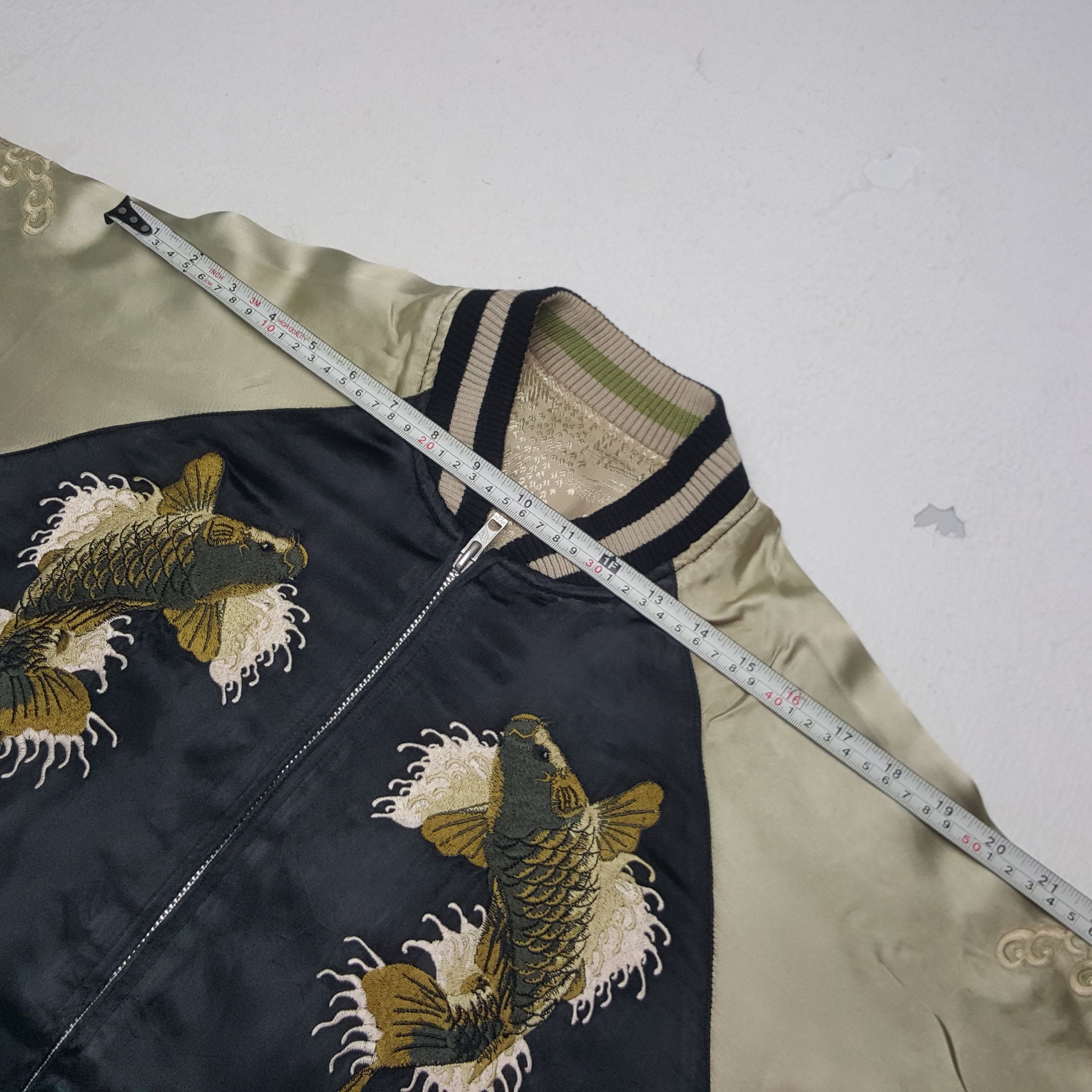 Vintage Vintage Sukajan Fish Koi Japan Reversible Zipper Jacket Size US M / EU 48-50 / 2 - 10 Thumbnail