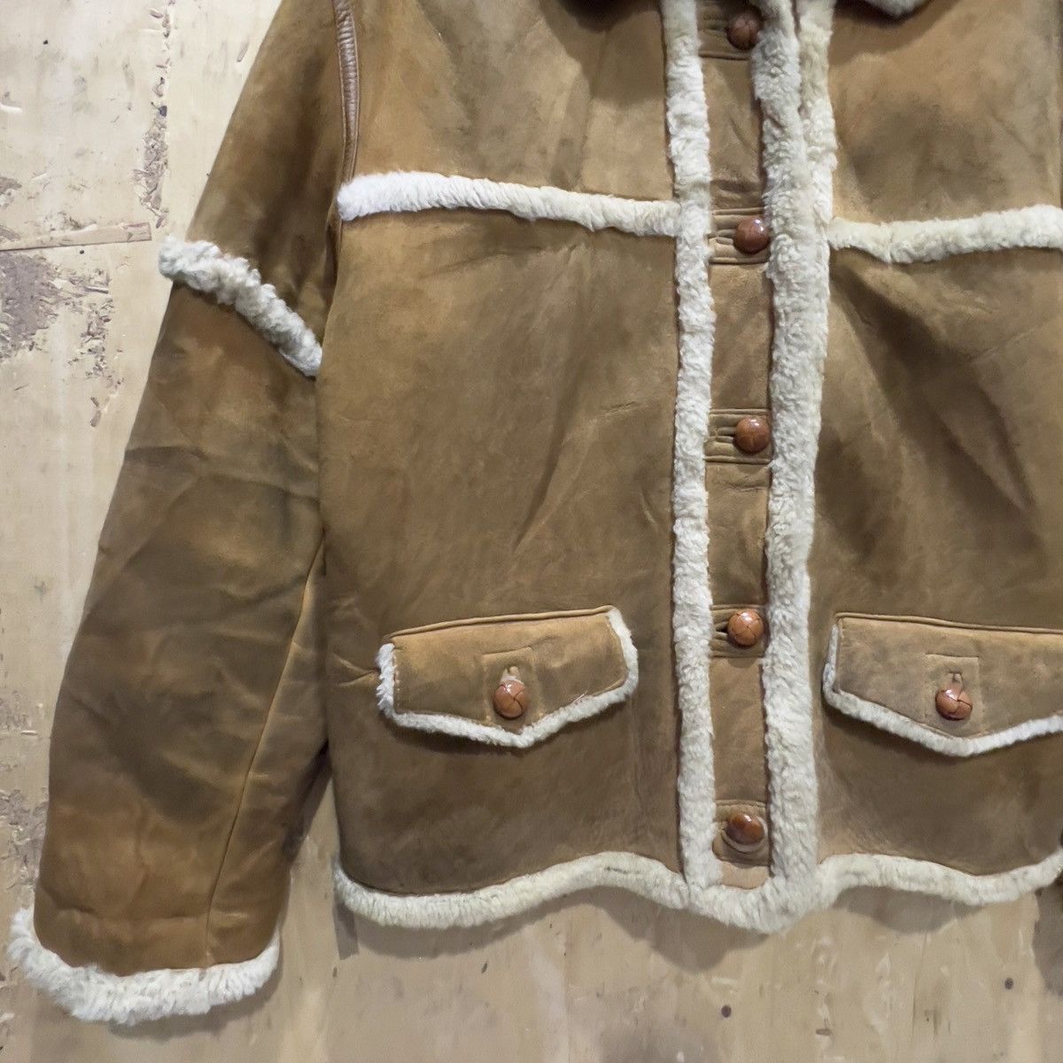 Vintage Very Rare Peyton Place Sport (PPFM) Sheapskin Leather Coat Size US M / EU 48-50 / 2 - 6 Thumbnail
