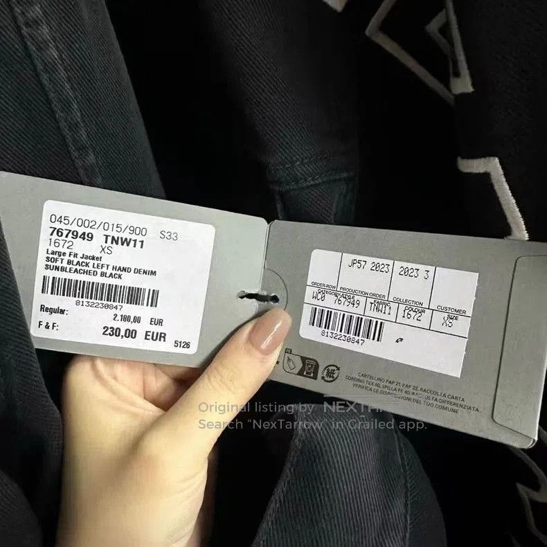Balenciaga Balenciaga Black Logo Denim Jacket. Size US XS / EU 42 / 0 - 6 Thumbnail