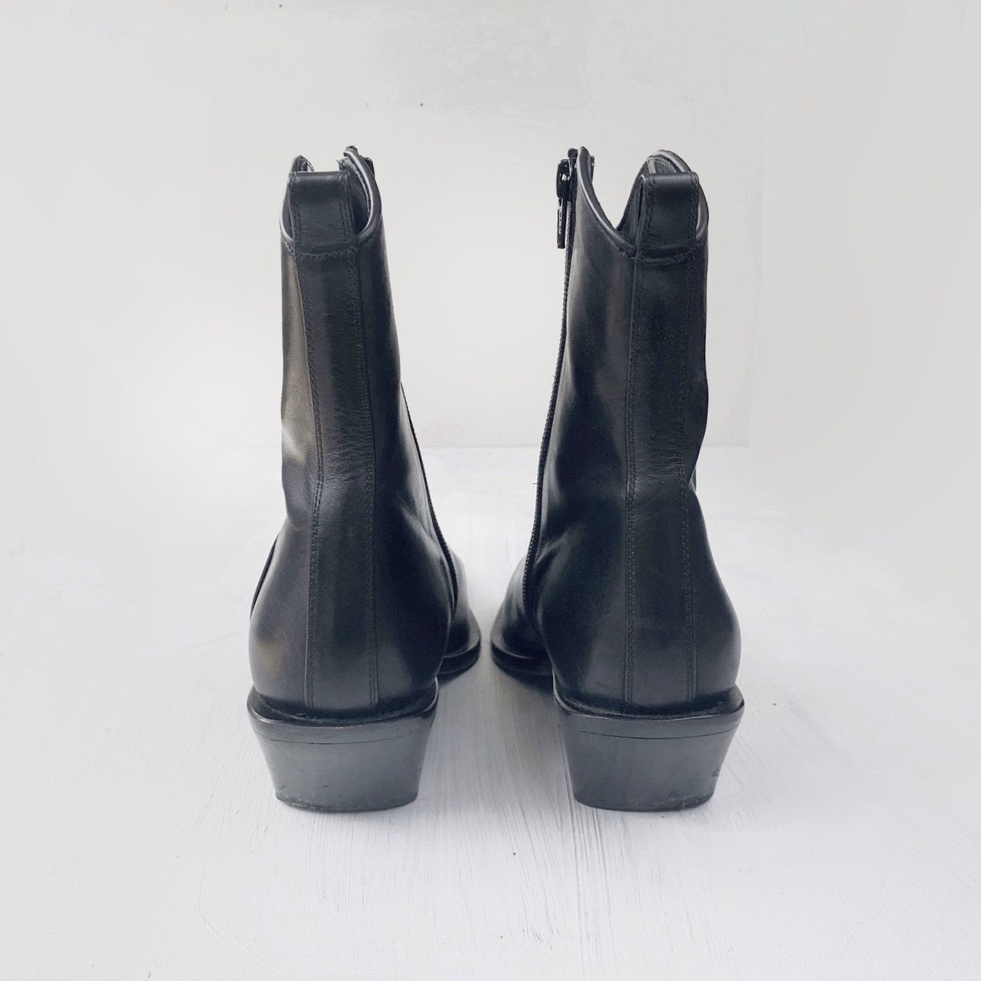 Black Ann Demeulemeester Heeled Western Ankle Boots