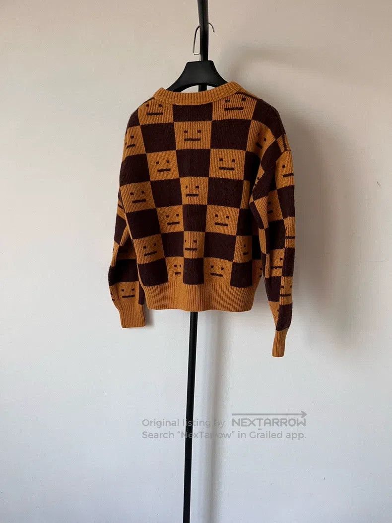 Acne Studios Acne Studios Plaid face expression long-sleeve wool sweate Size US XXS / EU 40 - 2 Thumbnail