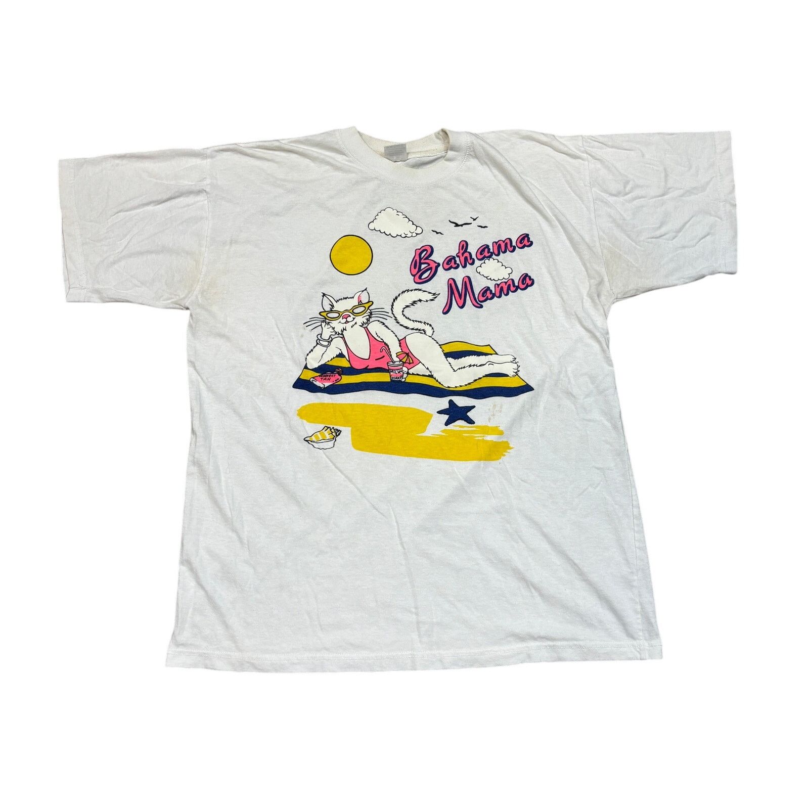 Vintage Vintage 80s 90s Bahama Mama Beach Babe Cat T Shirt Men's XL Size US XL / EU 56 / 4 - 1 Thumbnail