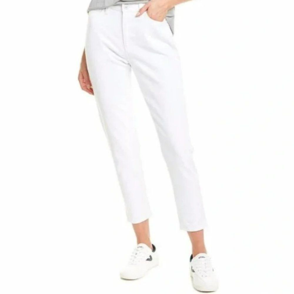 Hudson NWT New $195 Hudson White Bettie Taper High Rise Jeans Size Size 30" / US 8 / IT 44 - 1 Thumbnail