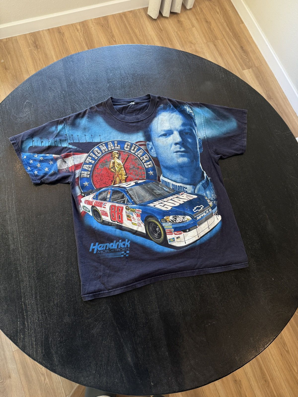 NASCAR Vintage NASCAR Dale Jr. National Guard T-Shirt Size US XL / EU 56 / 4 - 1 Thumbnail