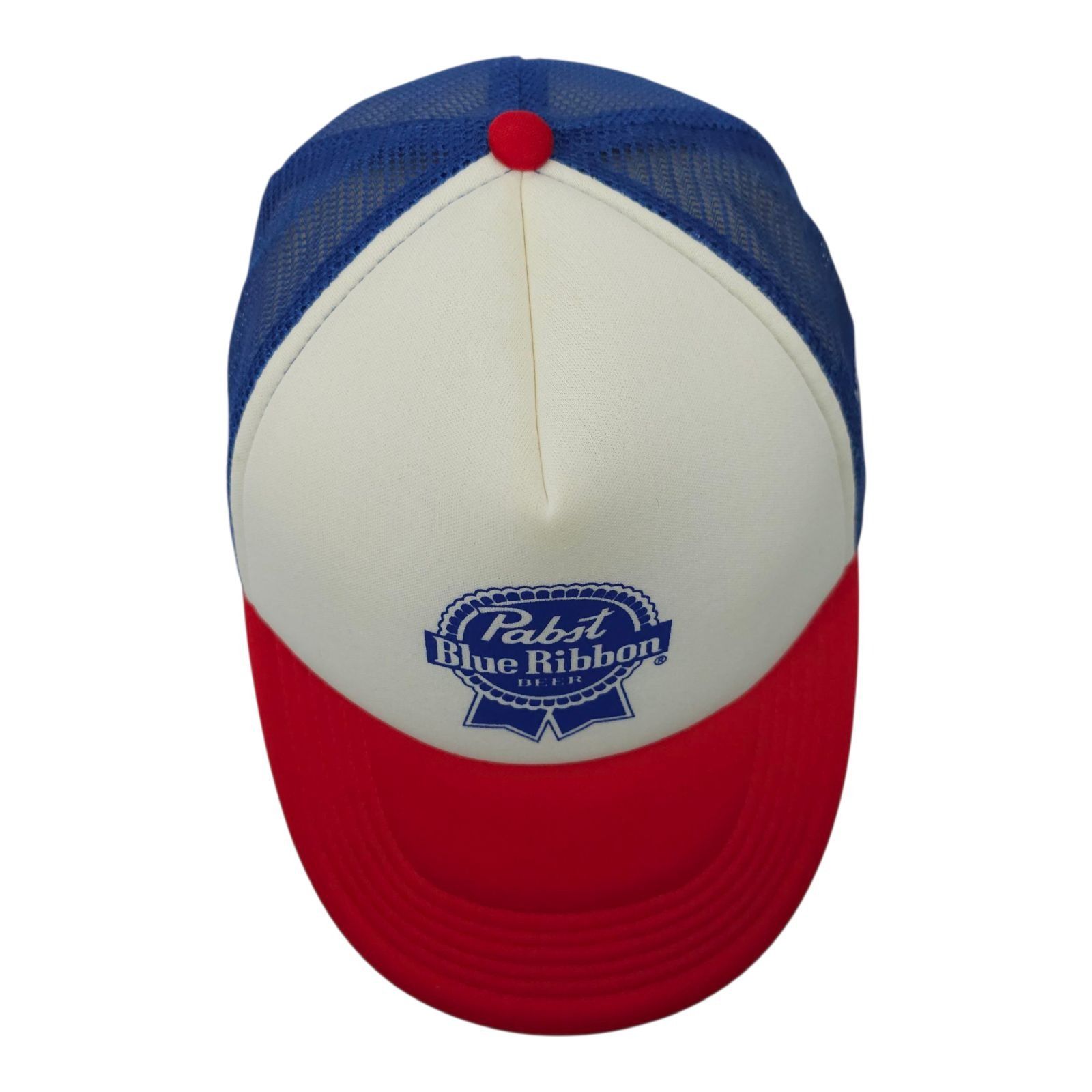 Pabst Blue Ribbon Pabst Blue Ribbon Beer Mesh Foam Snapback Cap Trucker Hat Size ONE SIZE - 6 Thumbnail