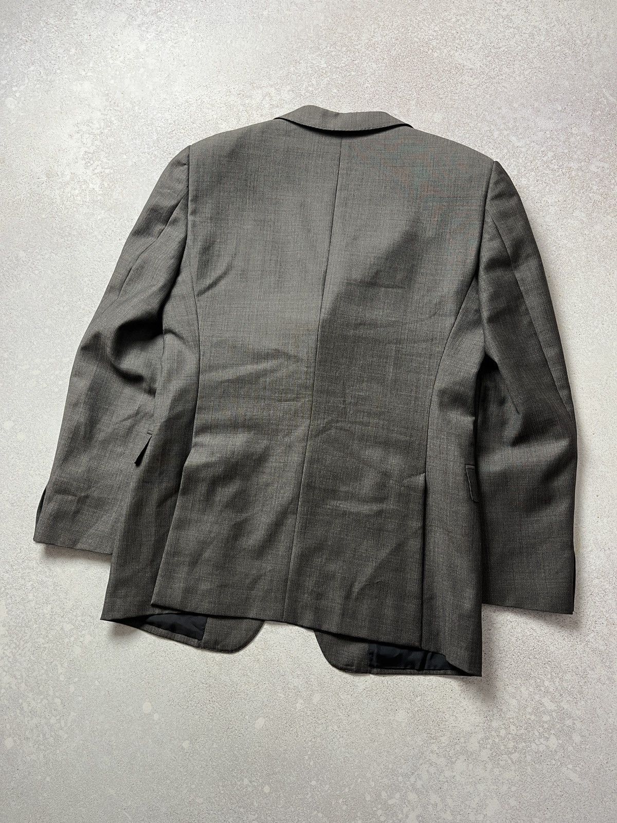 Gucci GUCCI Grey Wool Suit Jacket Peak Lapel 2 Button Blazer Size 38R - 4 Thumbnail