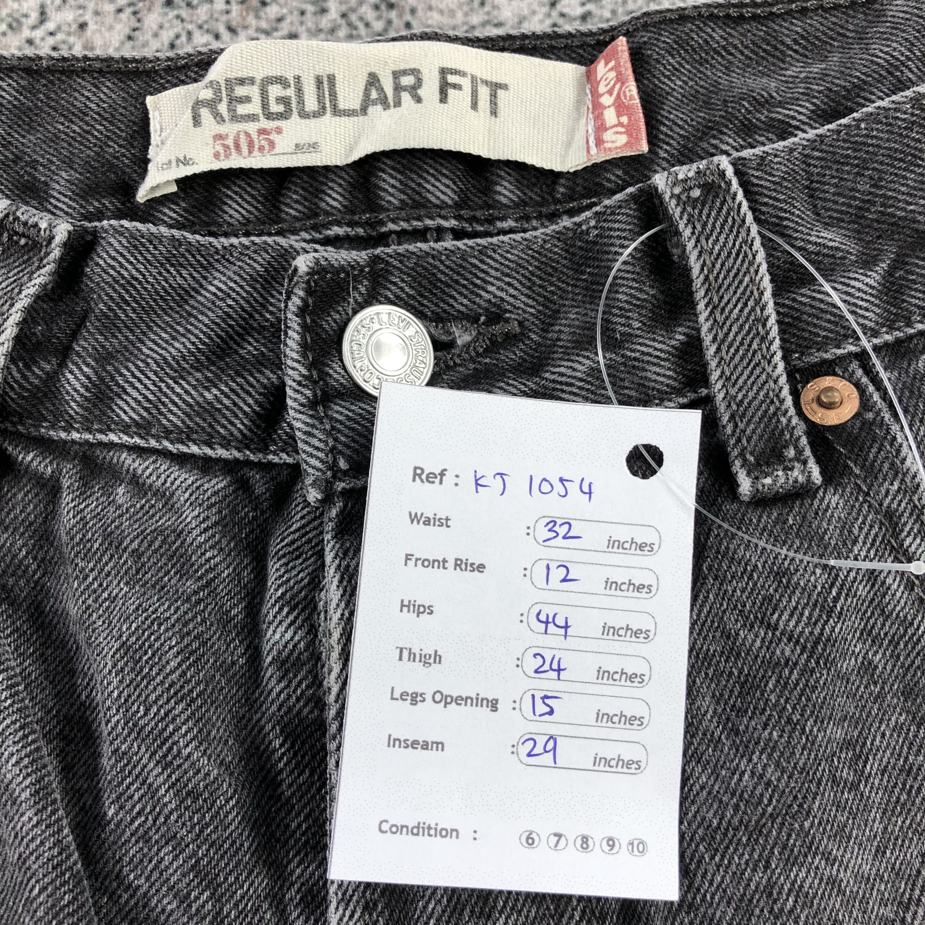Levi's Vintage Levi's 505 Jeans Faded Black Denim KJ1054 Size US 32 / EU 48 - 15 Thumbnail