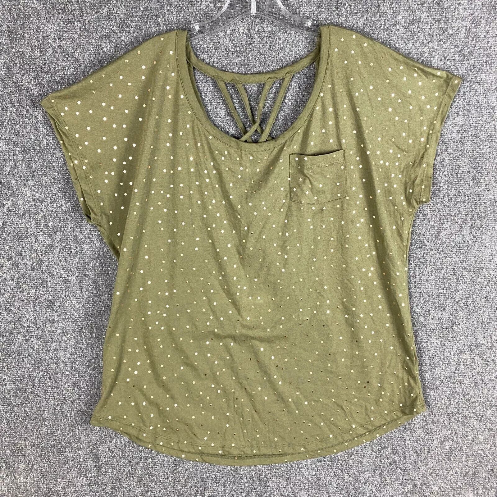 Other Lane Bryant Blouse Women's 14/16 Short Sleeve Polka Dots Size XL / US 12-14 / IT 48-50 - 1 Thumbnail
