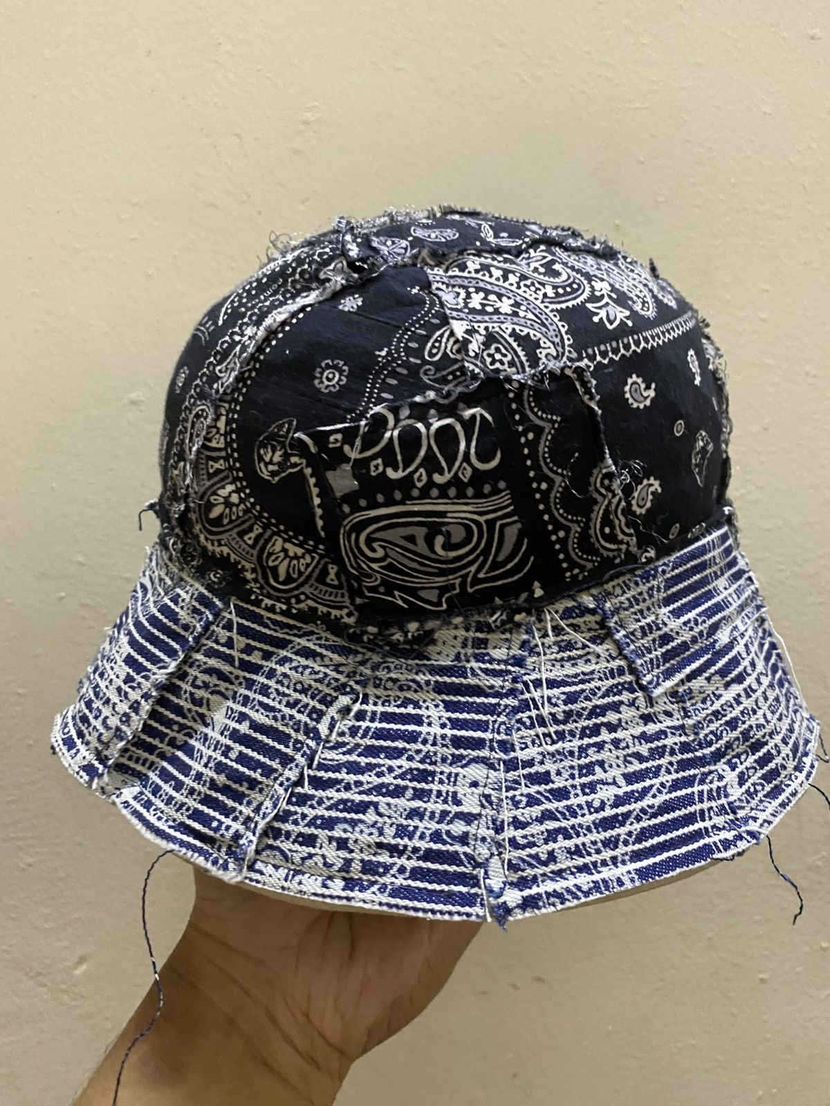 Handmade Beautifull Custom Made Patchwork Paisley Boro Bucket Hats Size ONE SIZE - 2 Thumbnail