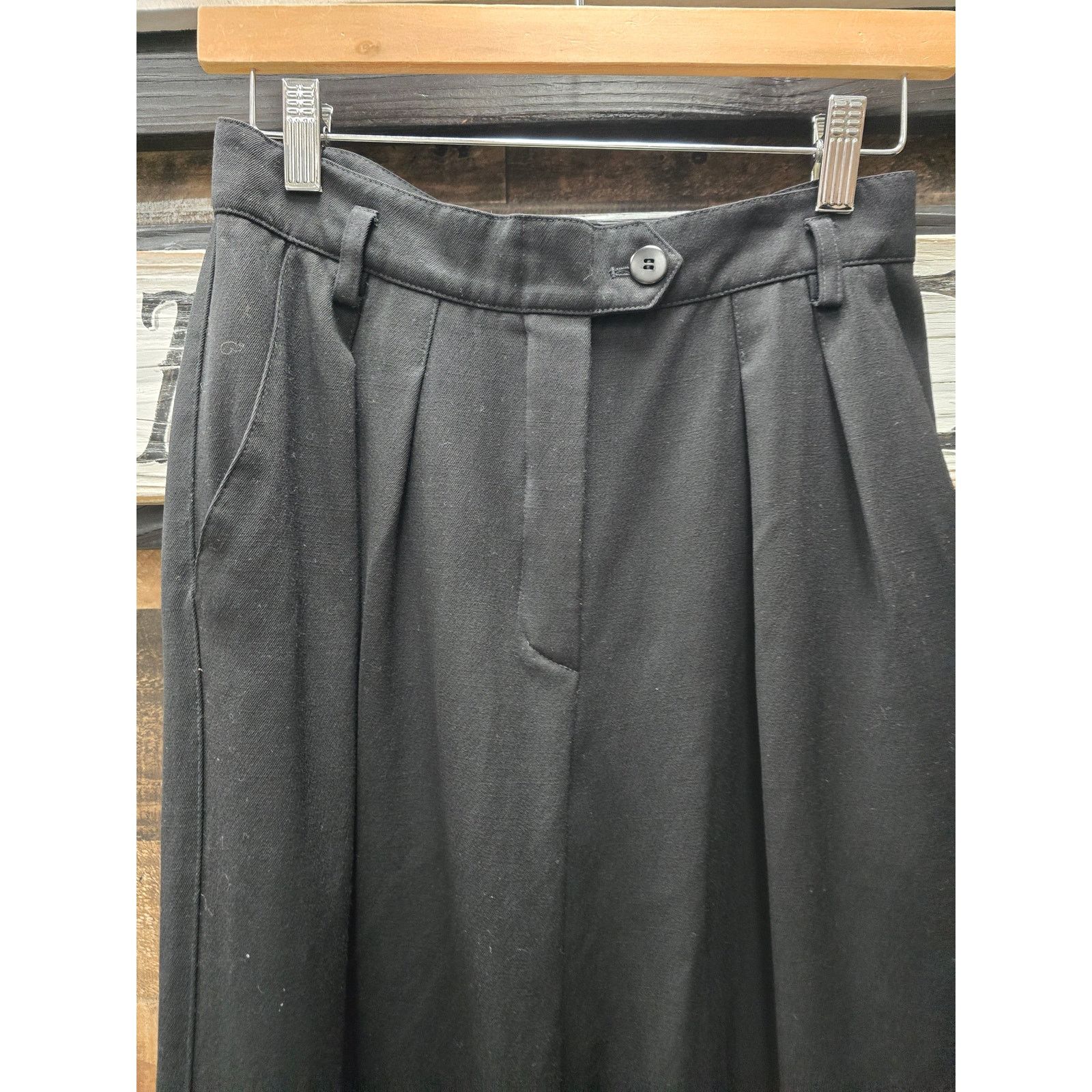 Escada Escada Wide Leg Black Pants, EU Size 36 Size 28" / US 6 / IT 42 - 7 Thumbnail