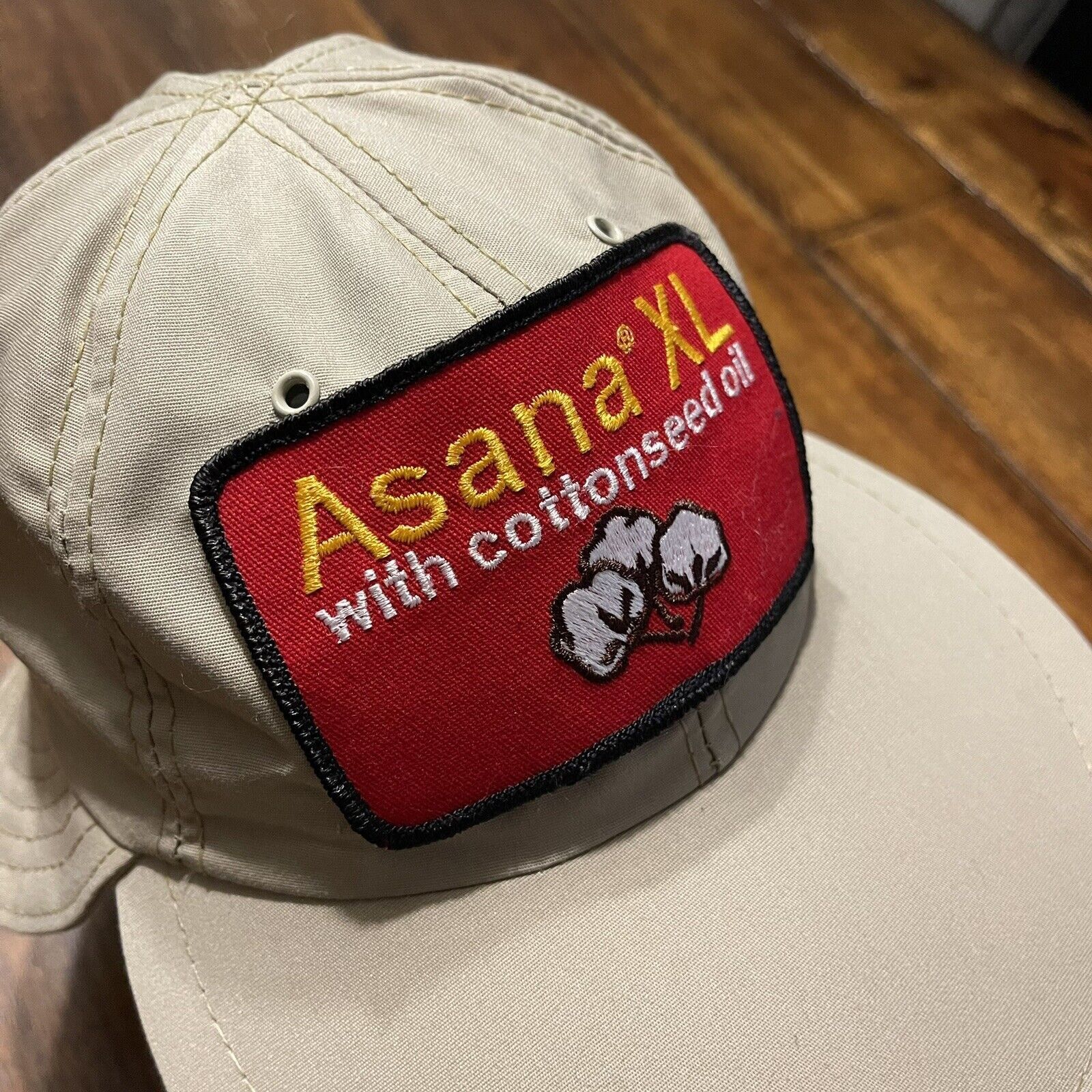 Vintage Vtg Asana XL Cottonseed Oil Patch Hat Products Farmer USA M Size ONE SIZE - 4 Thumbnail