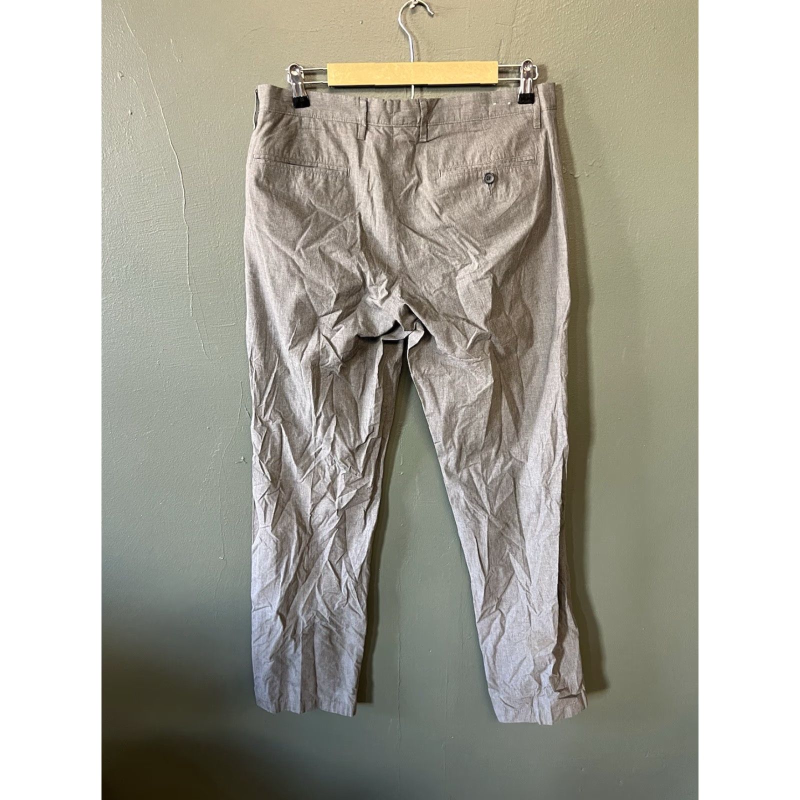 J.Crew J.CREW Mens Gray Business Pants Size 32 x 34 Chino Work Trousers Regular fit Men’s Size US 32 / EU 48 - 2 Thumbnail