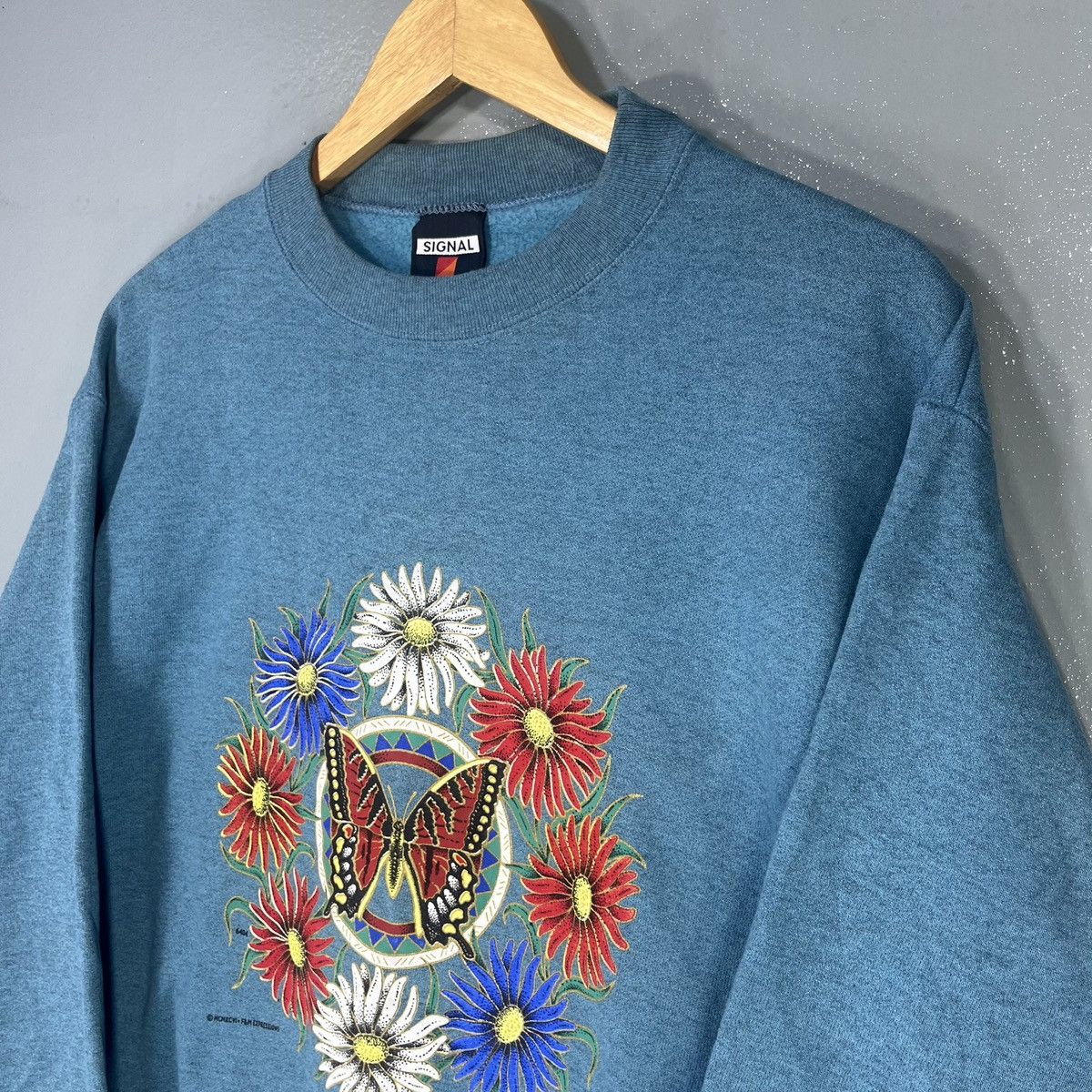 Signal Sport × Vintage VINTAGE 90s ATLANTIC CITY BUTTERFLY FLORAL PRINTED GRAPHIC Size US M / EU 48-50 / 2 - 2 Thumbnail