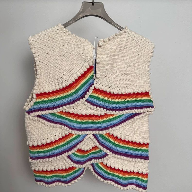 Loewe Loewe Rainbow knit vest Size L / US 10 / IT 46 - 2 Thumbnail