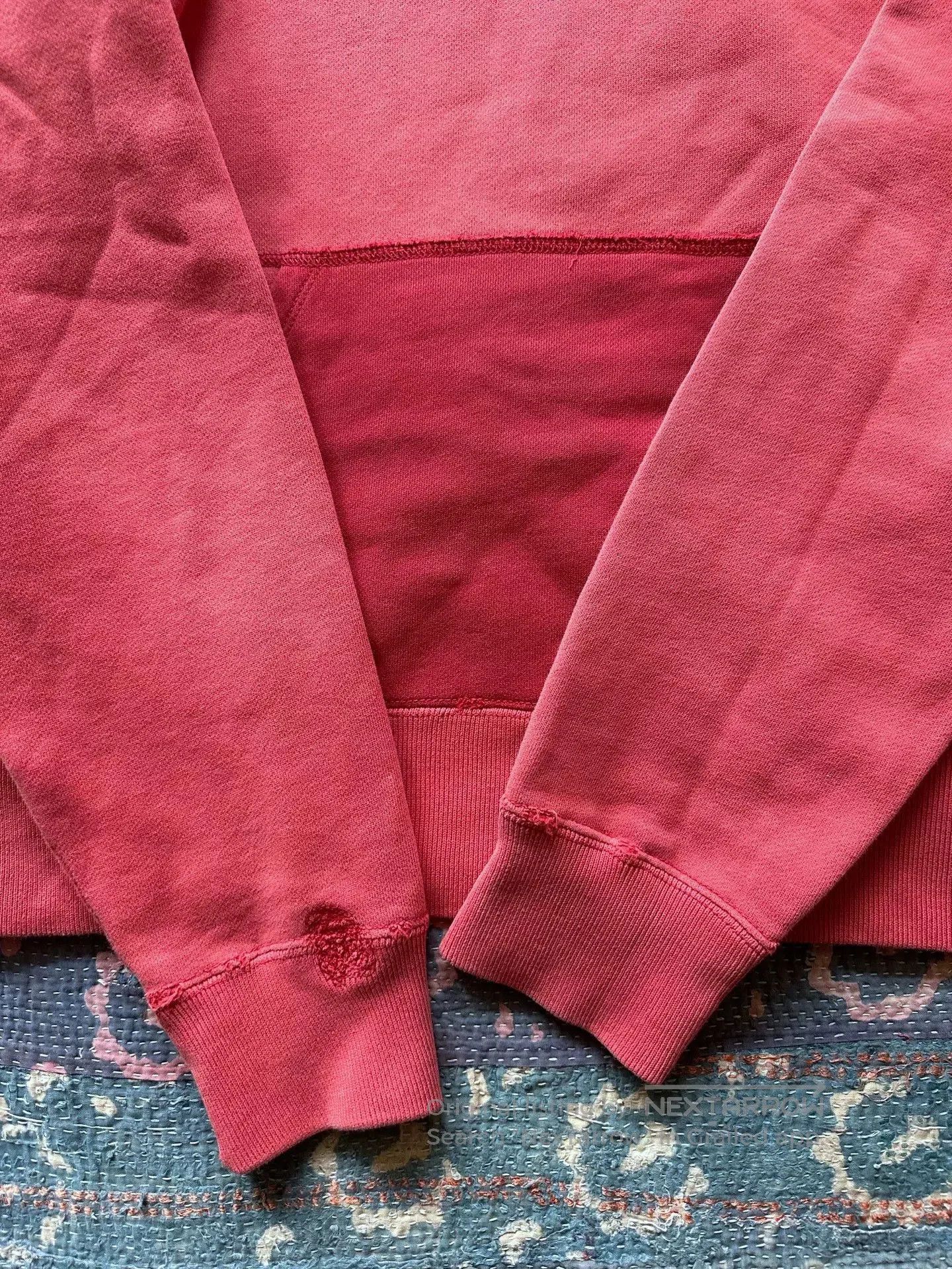 RRL Ralph Lauren rrl distressed hoodie with color block detailing. Size US M / EU 48-50 / 2 - 3 Thumbnail