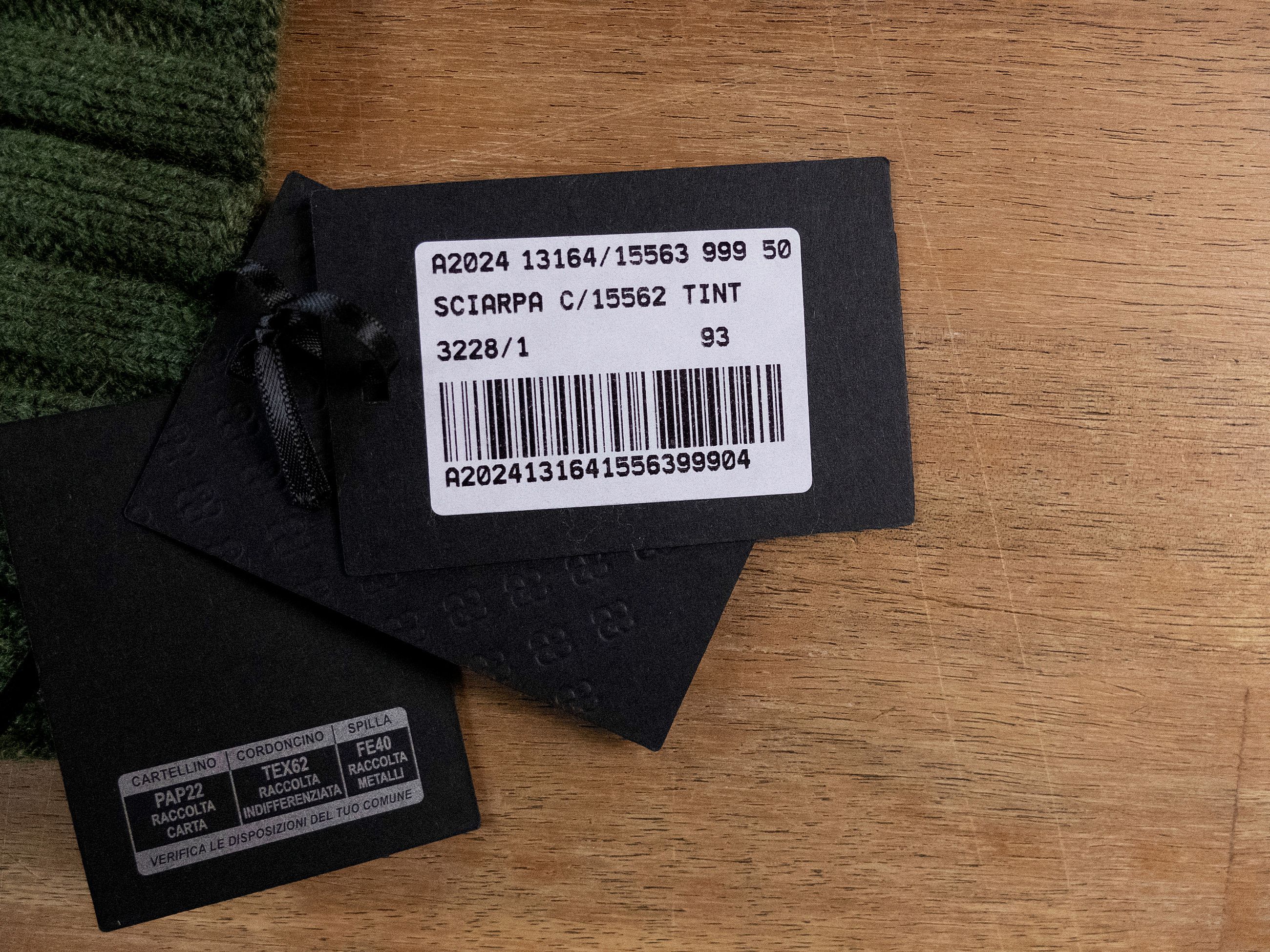 Gran Sasso GRAN SASSO green ribbed cashmere scarf NWT Size ONE SIZE - 3 Thumbnail