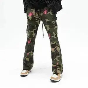 Designer × Japanese Brand Camouflage Baggy Cargo Flare Pants Size US 32 / EU 48 - 1 Thumbnail