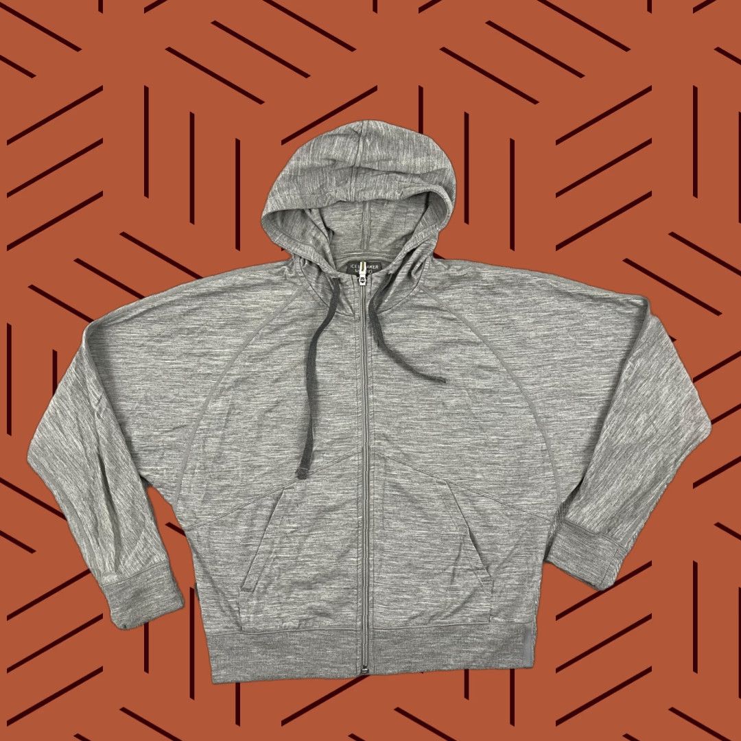 Icebreaker Icebreaker Merino Hooded Jacket Womens Medium Gray Wool Hiking Pockets Outdoors Womens Size M / US 6-8 / IT 42-44 - 1 Thumbnail